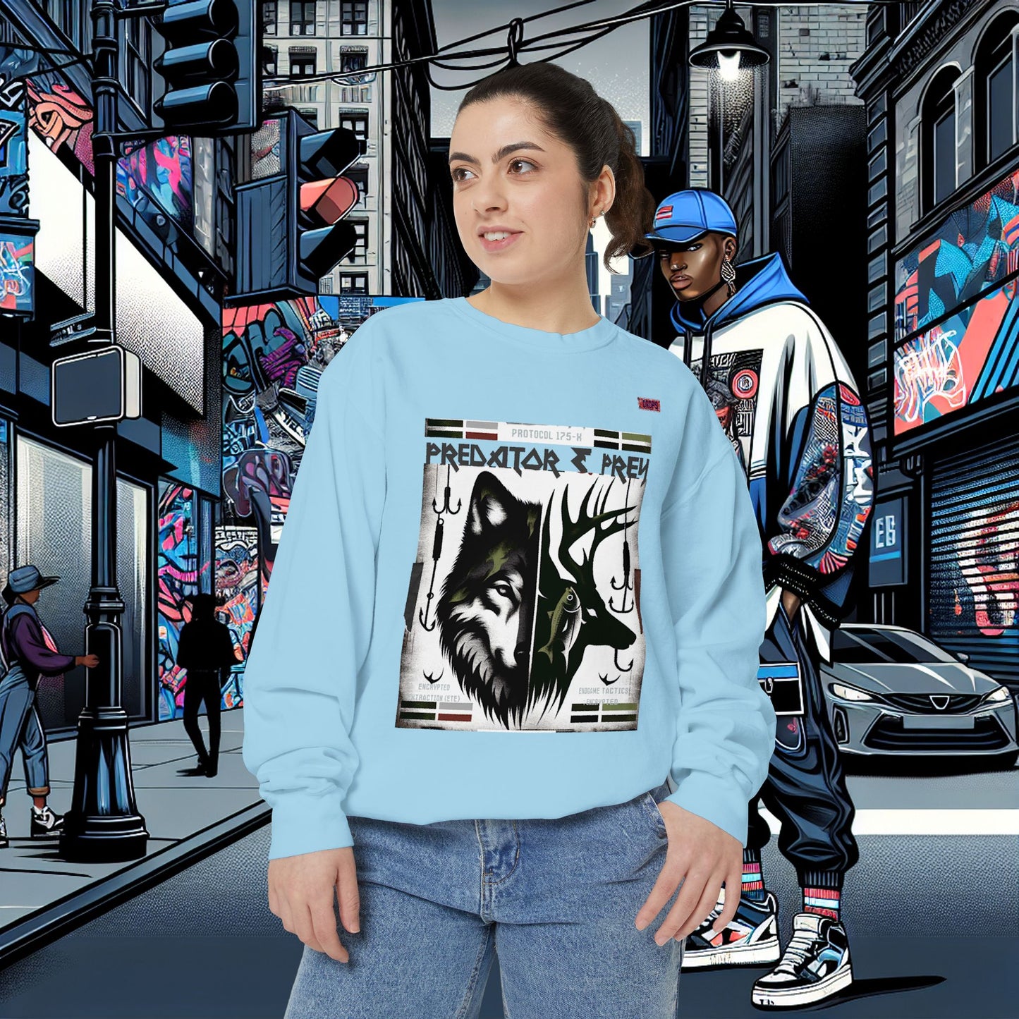 Predator & Prey Sweatshirt_ 03 Sep 2025_ Cozy Unisex Pullover, Nature Lover Apparel, Gifts for Wildlife Enthusiasts, Fall Fashion Layer