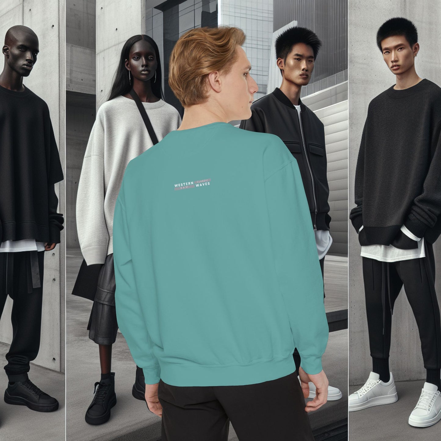 Unisex Garment-dyed Sweatshirt_ Series UWD 063_ Limited Edition Cozy Apparel for Adventurers by WesternWaves: