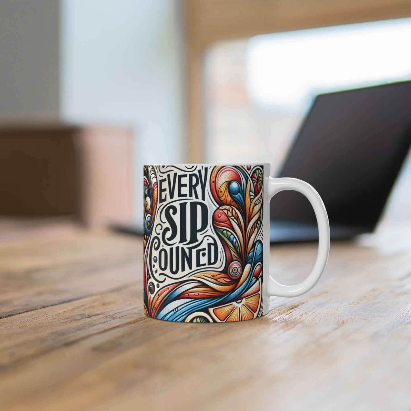 Ceramic Coffee Mug 11oz & 15oz_ N8* Series CCMUGS PT2WW001_ Limited Edition Artistic Tea/Coffee Mug by WesternWaves: