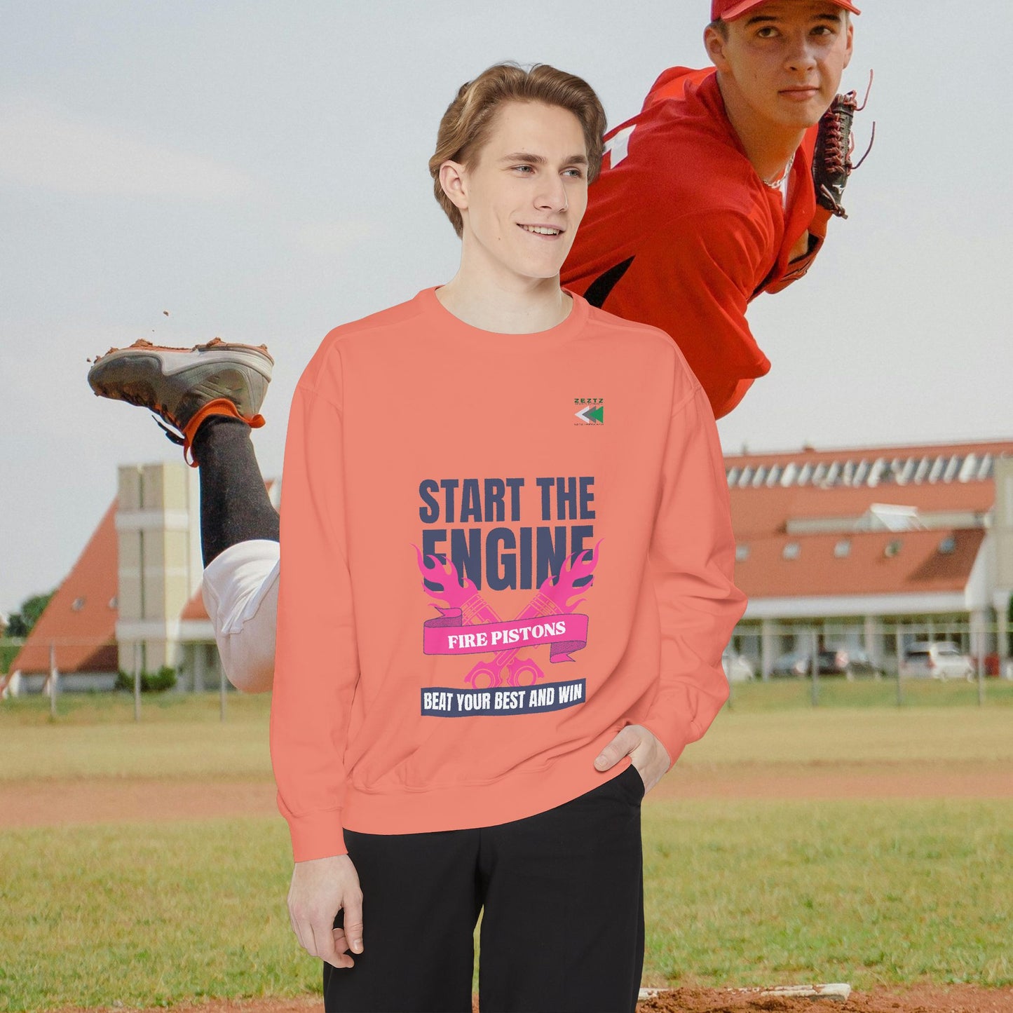 Unisex Garment-Dyed Sweatshirt_ N2 Series USGDSS PT2WW002_ Limited Edition Masterpiece of ‘ZeztZ’ Sports Brand _ Luxury & Casual Comfort by WesternWaves: