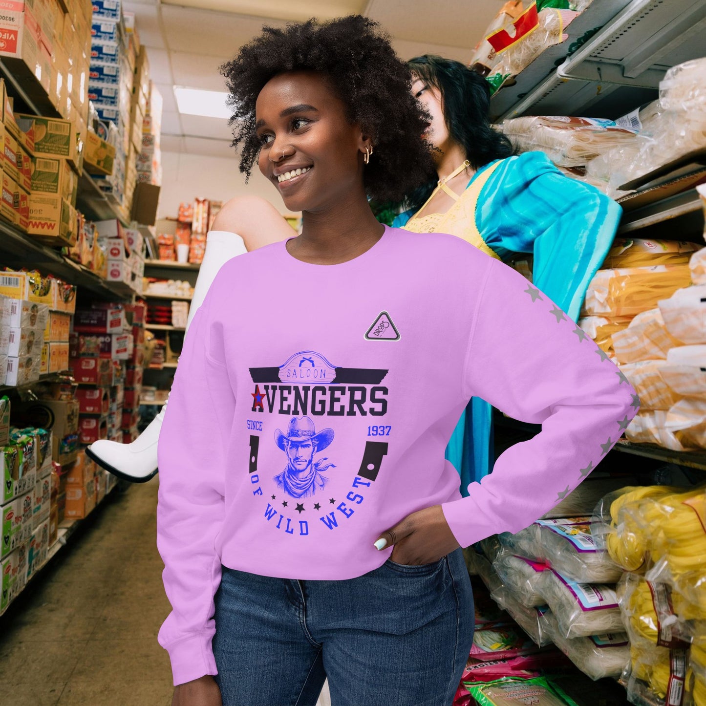 Unisex Lightweight Sweatshirt_ N7* Series USLWSS PT2WW002_ Limited Edition by WesternWaves: