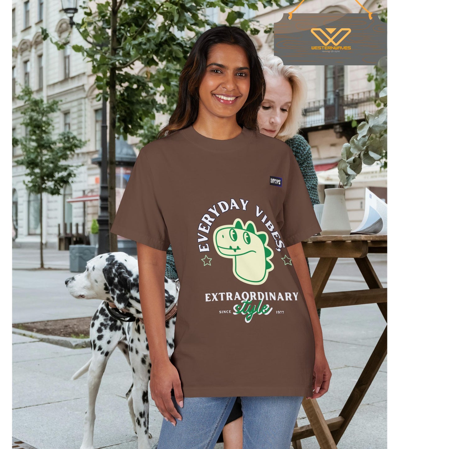 Unisex Garment-Dyed Tee_ N7* Series USGDTEE PT2WW001_ Limited Edition Vibrant T-shirt by WesternWaves: