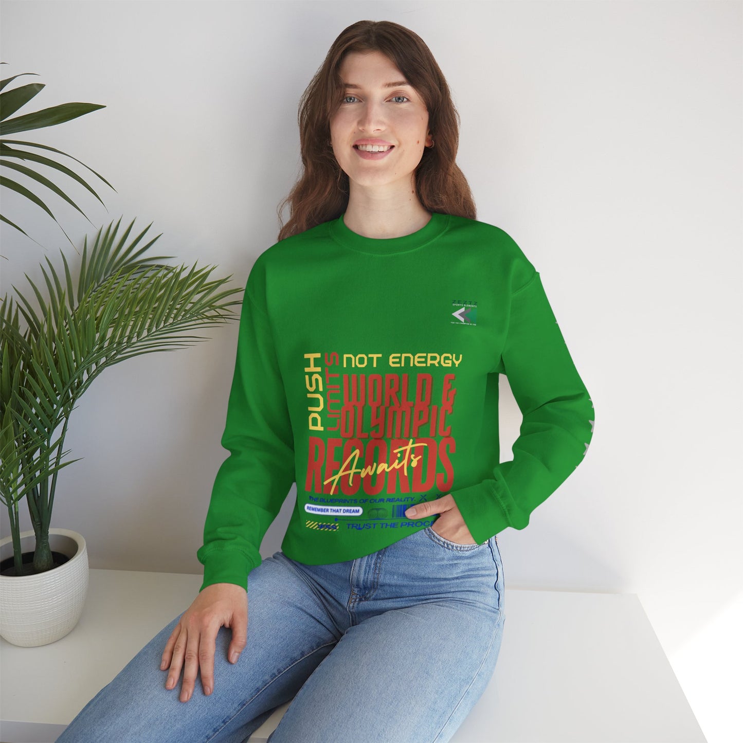 Unisex Heavy Blend™ Crewneck Sweatshirt_ N2 Sports Series UHBCSS PT2WW006_ Limited Edition ‘Zeztz’ Brand Sports Elements by WesternWaves: