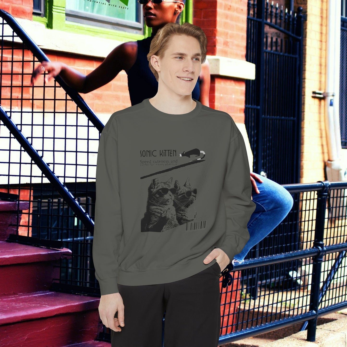 Unisex Garment-Dyed Sweatshirt_ N3+ Series SPW UGDSS PT2WW003_WesternWaves Limited Edition