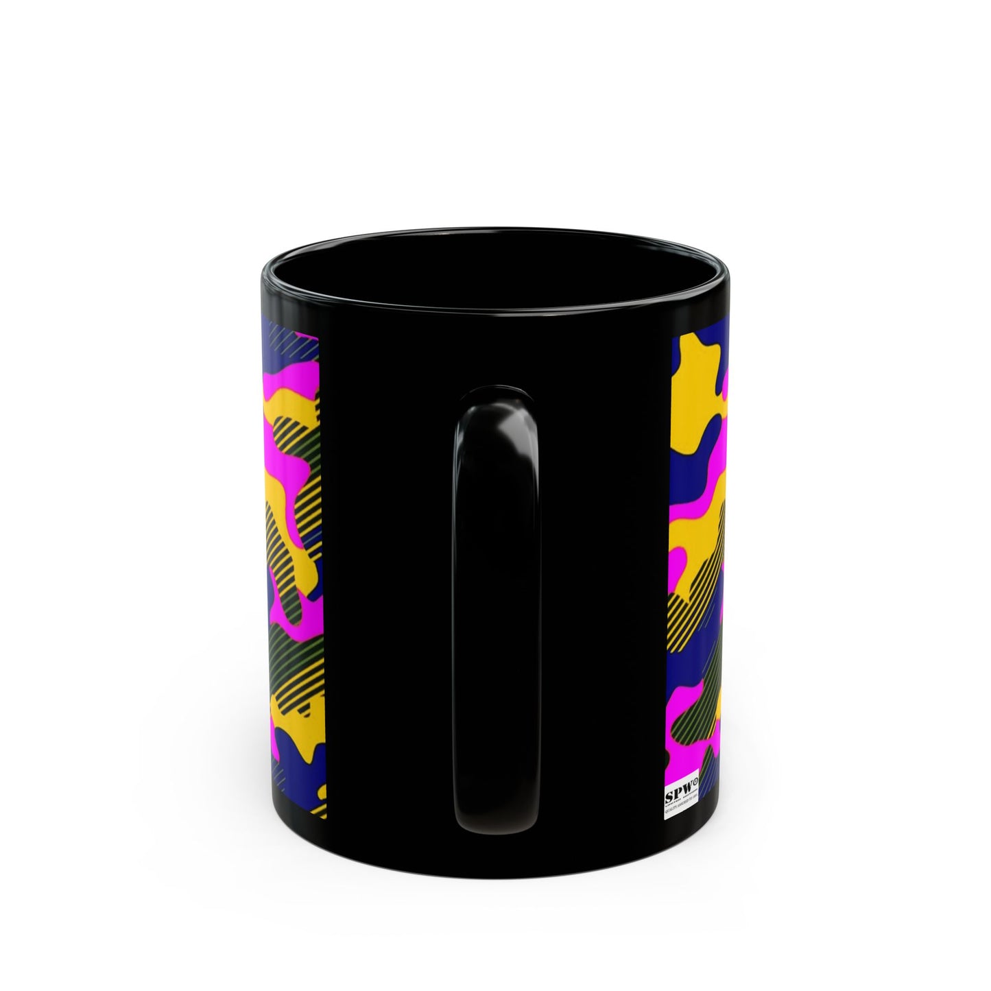 Black Mug (11oz, 15oz)_ N+ Series CBM PT2WW007_ Limited Edition Black Ceramic Mug by WesternWaves