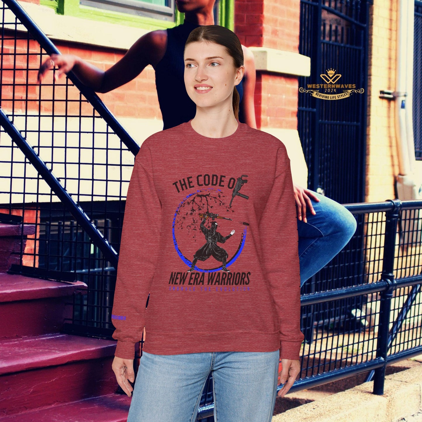 Unisex Heavy Blend™ Crewneck Sweatshirt_ N3+ Series UHBCSS PT2WV010_ Limited Edition Timeless Style by WesternWaves: