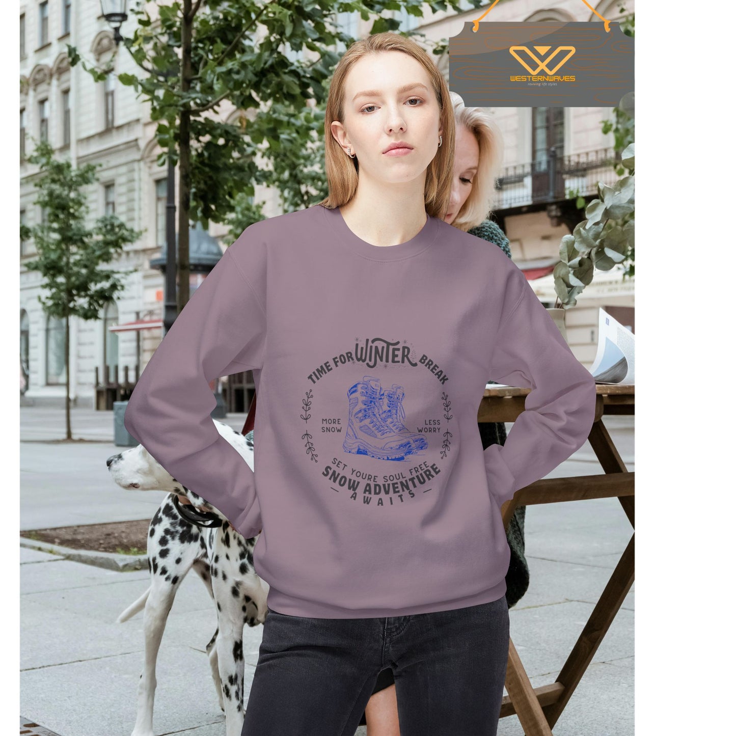 Unisex Midweight Softstyle Fleece Crewneck Sweatshirt_ N3+ Series USMWSSFCNSS PT2WW002_ Limited Edition Stylish Eco-conscious Raw Classic by WesternWaves: