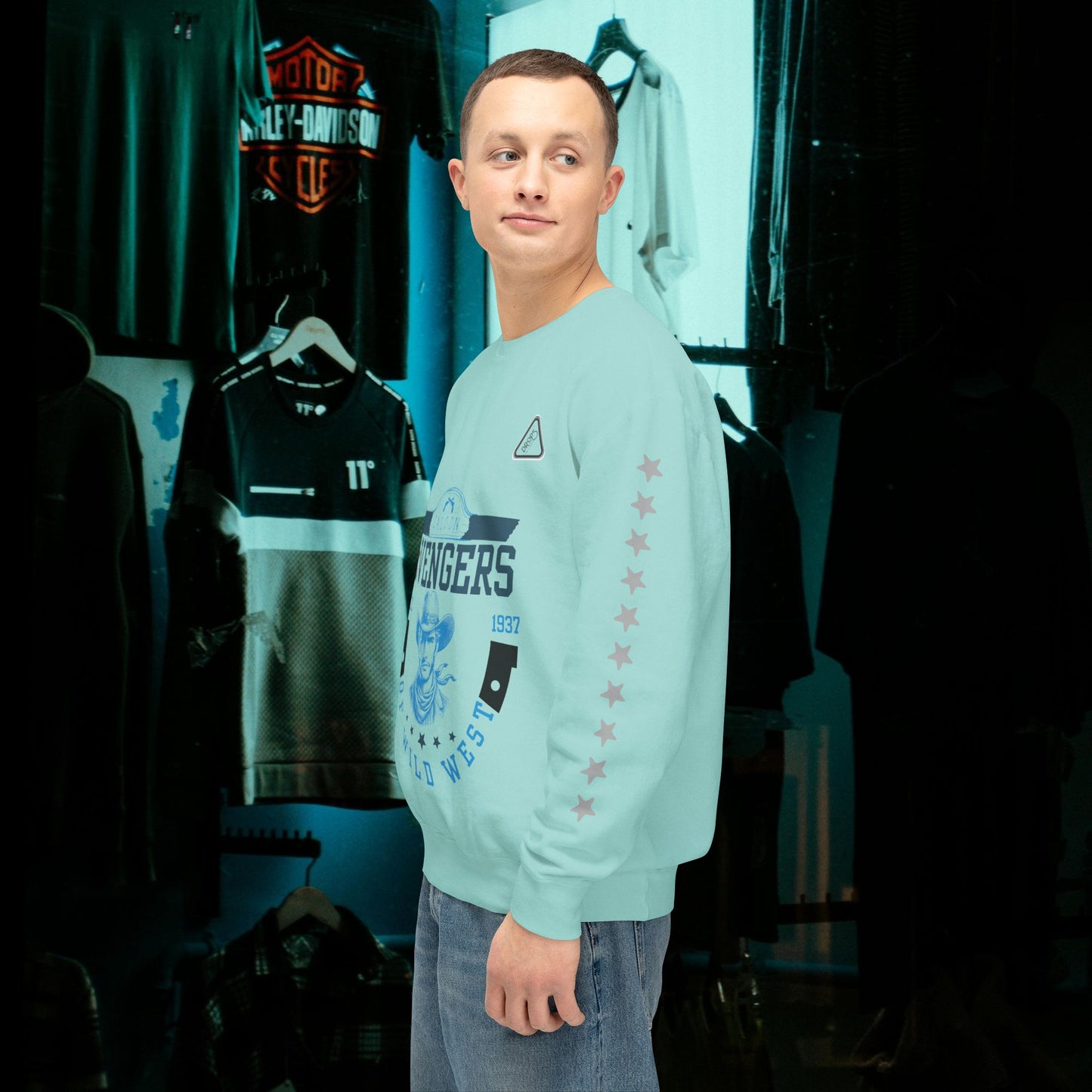 Unisex Lightweight Sweatshirt_ N7* Series USLWSS PT2WW002_ Limited Edition by WesternWaves: