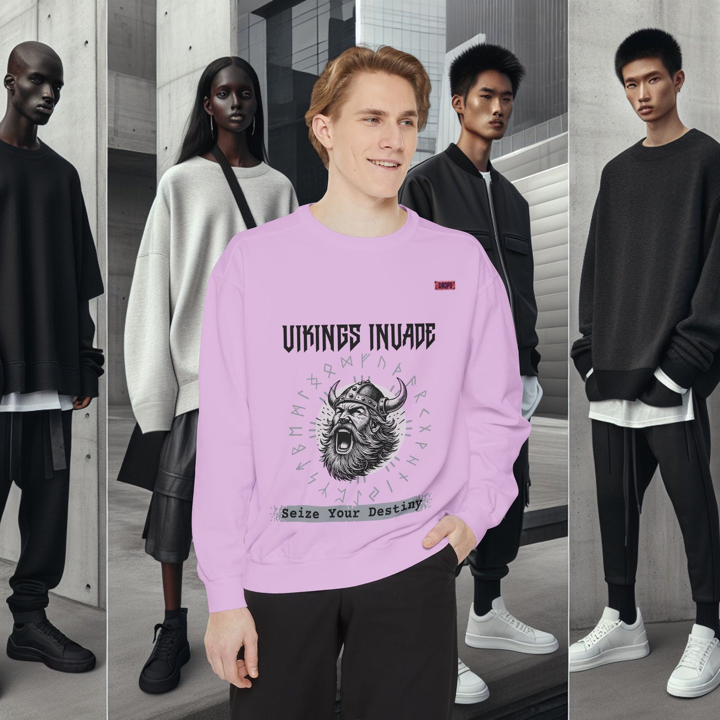 Unisex Garment-dyed Sweatshirt_ Series UWD 063_ Limited Edition Cozy Apparel for Adventurers by WesternWaves: