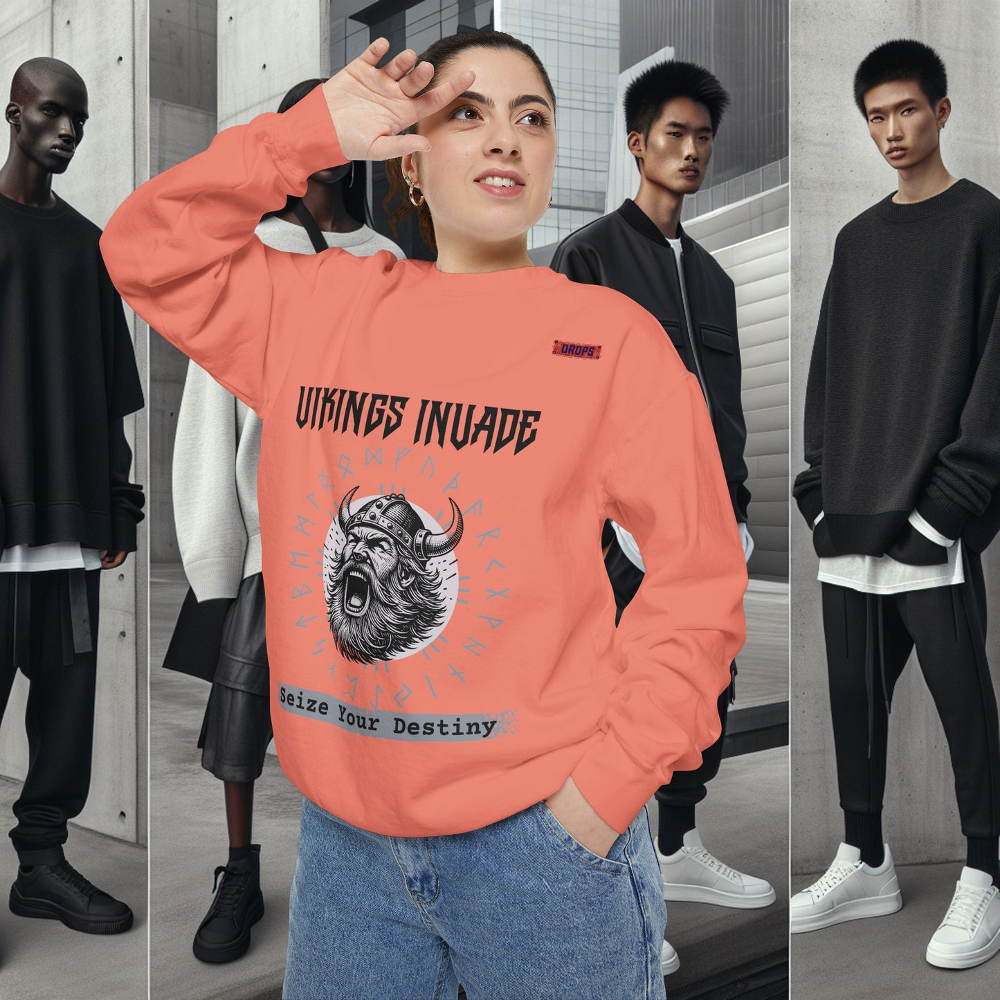 Unisex Garment-dyed Sweatshirt_ Series UWD 063_ Limited Edition Cozy Apparel for Adventurers by WesternWaves: