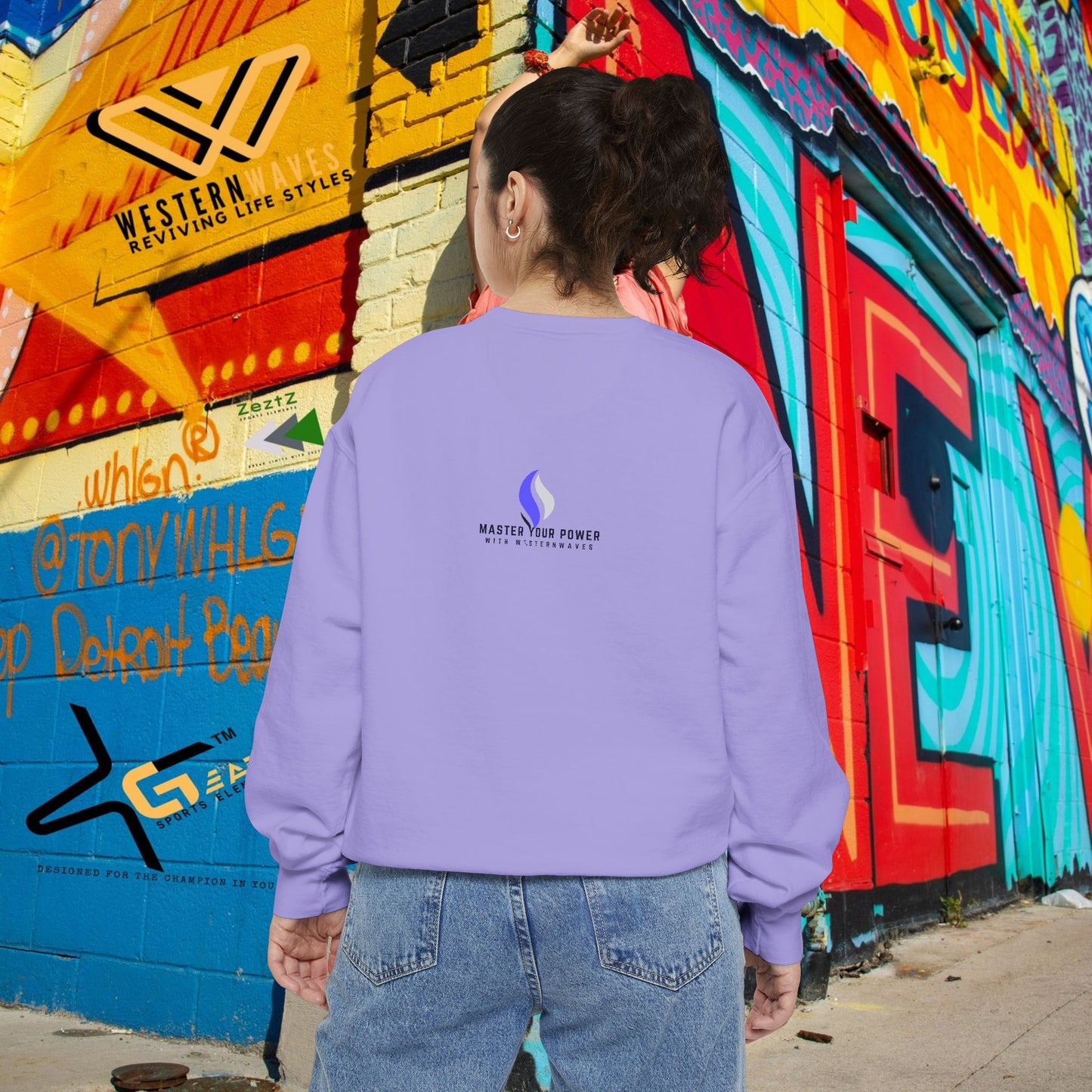 Unisex Garment-Dyed Sweatshirt_ N3+ Series UGDSS PT2WW002_ Limited Edition by WesternWaves_