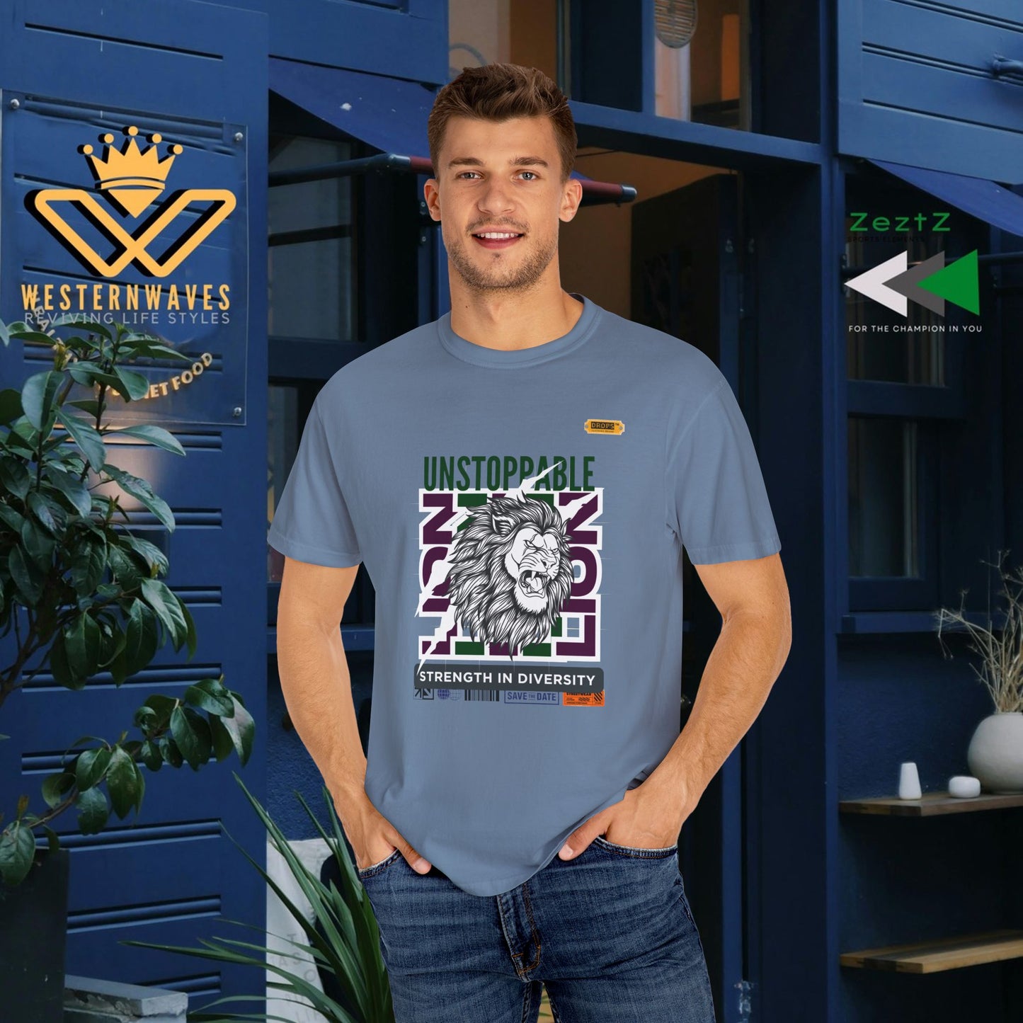 Unisex Garment-Dyed T-Shirt_ 26 June 2025_ Limited Edition Strength in Diversity by WesternWaves: