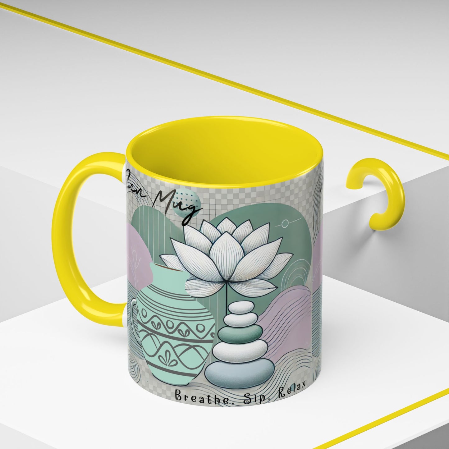 Accent Coffee Mug (11, 15oz) _ N3+ Series ACMUG PT2WW006_ Limited Edition Blend Style & Functionality by WesternWaves: