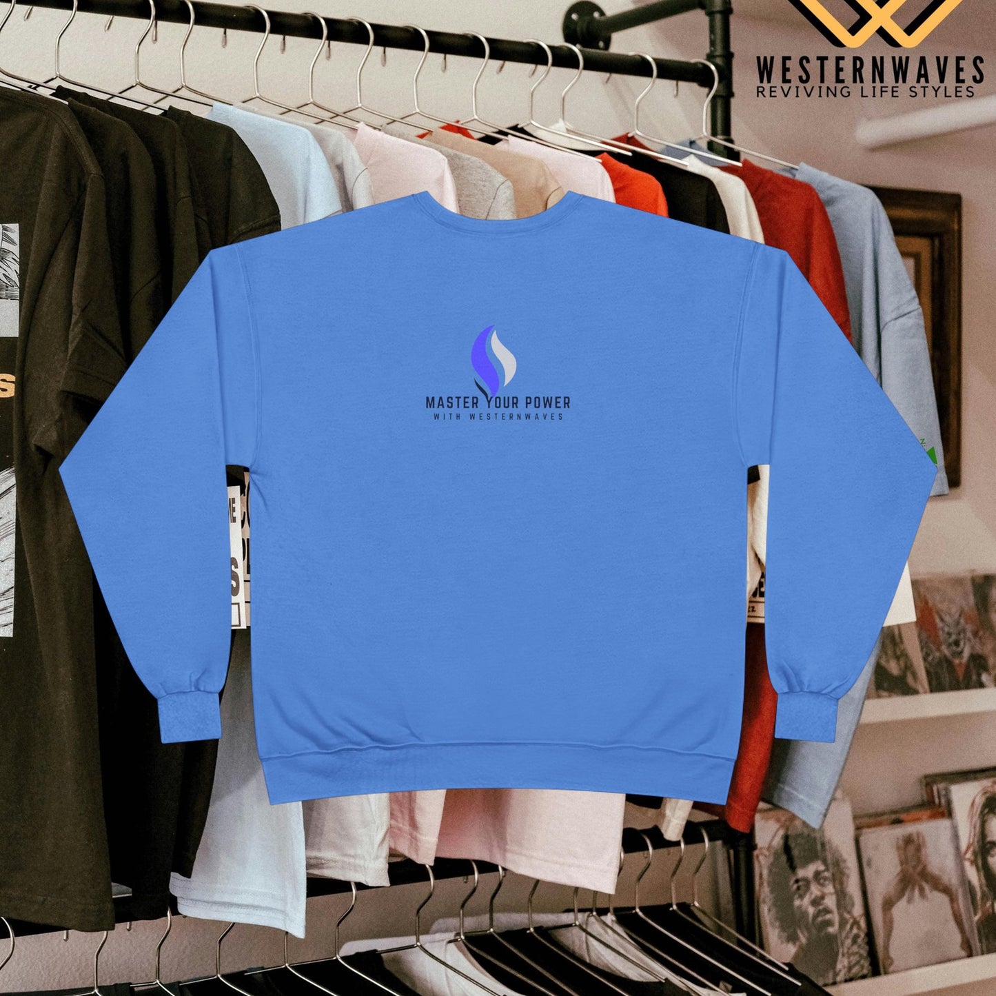 Unisex EcoSmart® Crewneck Sweatshirt_ N3+ Series USESCNSS PT2WW001_ Limited Edition Perfect Blend of Comfort, Style, & Sustainability by WesternWaves: