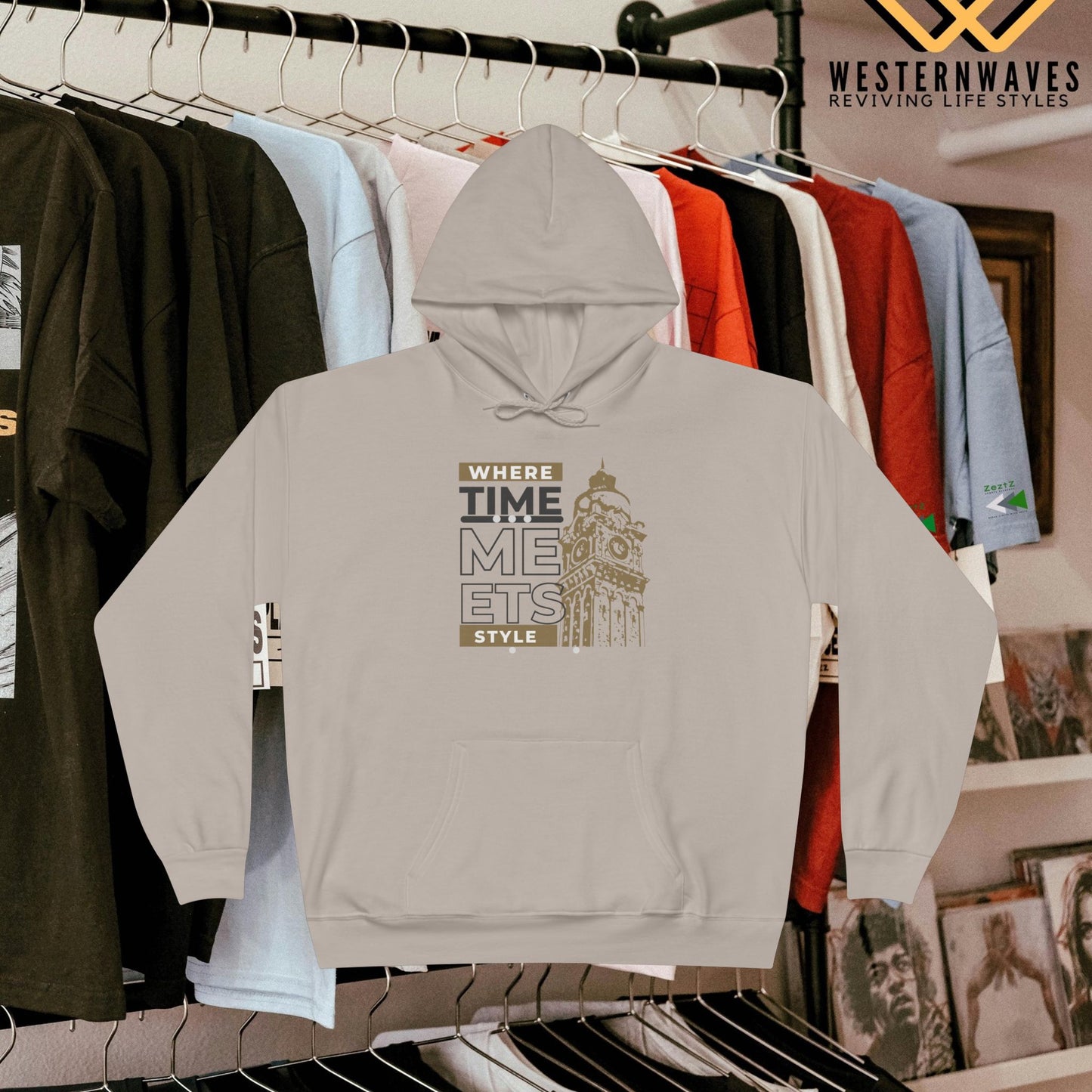 Unisex EcoSmart® Pullover Hoodie Sweatshirt_ N3+ Series USESPOHSS PT2WW001_ Limited Edition Perfect Blend of Comfort, Style, & Sustainability by WesternWaves: