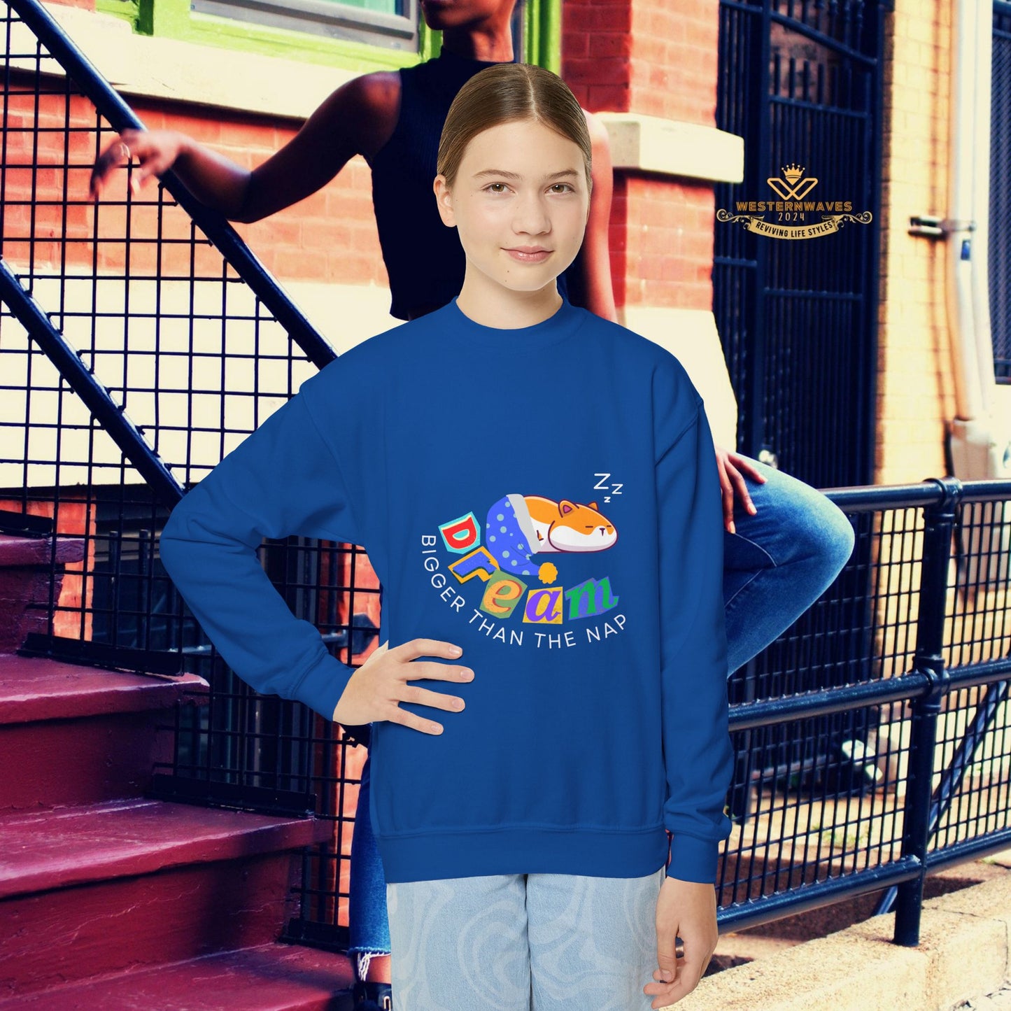 Youth Crewneck Sweatshirt_ N3+ Series YCNSS PT2WW001_ Limited Edition Perfect Companion for the School, Sports & Casual hangouts by WesternWaves: