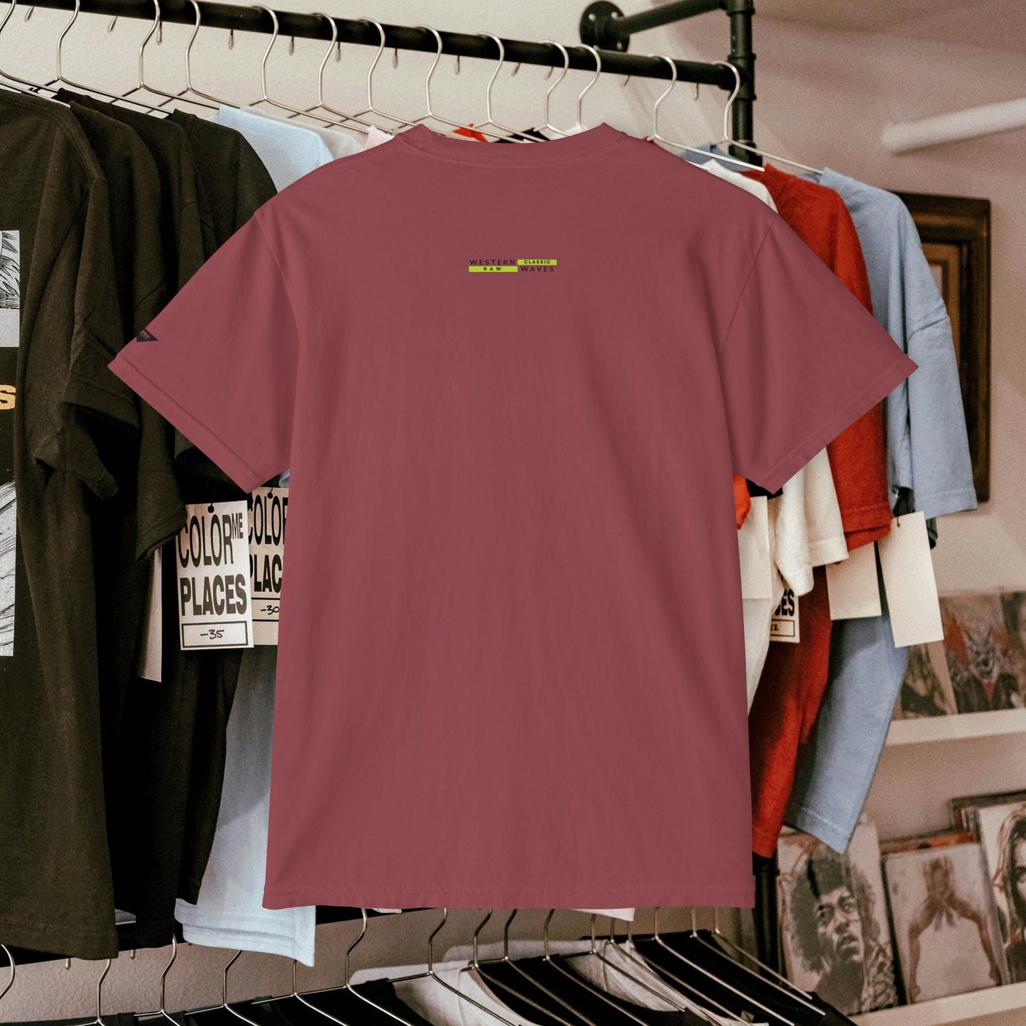 Unisex Garment-Dyed Pocket T-Shirt_ N3+ Series USGDPTS PT2WW001_ Limited Edition Raw Classic by WesternWaves:
