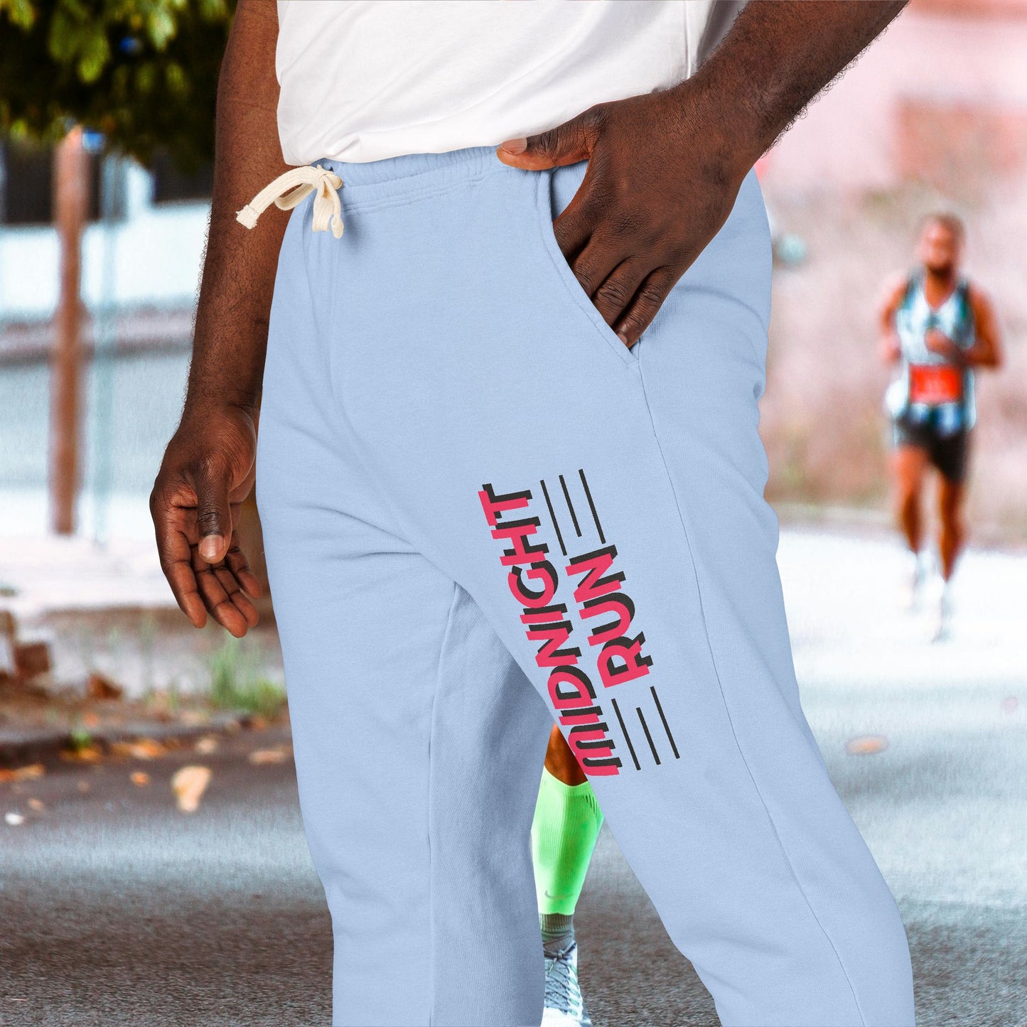 Unisex Fleece Sweatpants with Playful Design_ Series UWD 080_ Limited Edition Cozy Lounge Pants by WesternWaves: