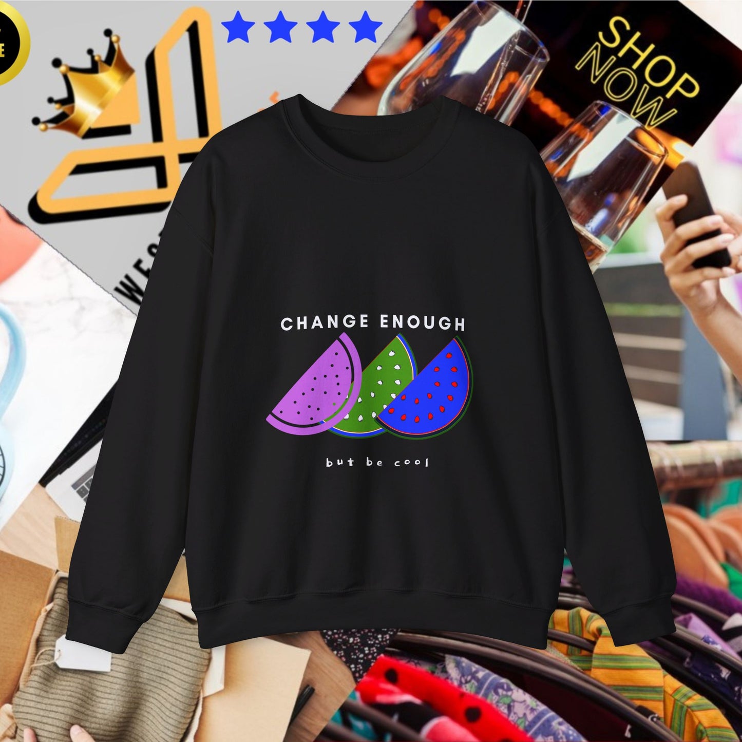 Unisex Heavy Blend™ Crewneck Sweatshirt_ N2+ Series UHBCSS PT2WW003_L imited Edition Pure Luxury for Every Occasion by WesternWaves:
