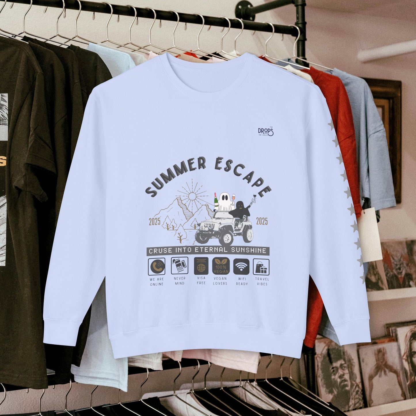 Unisex Summer Escape Crewneck Sweatshirt - Cruise into Eternal Sunshine_ 10 May 2025_ 001