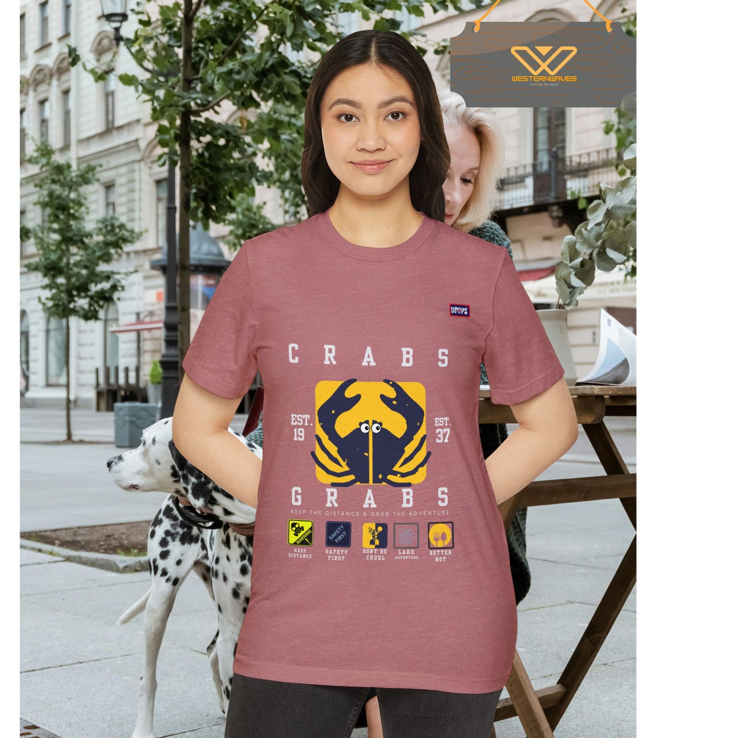 Eco-Friendly Crab Graphic Tee, Sustainable Fashion T-Shirt, Unisex Nature Lover Gift, Beach Vibes Apparel, Boho T-Shirt_ 22 May 2025_ 001