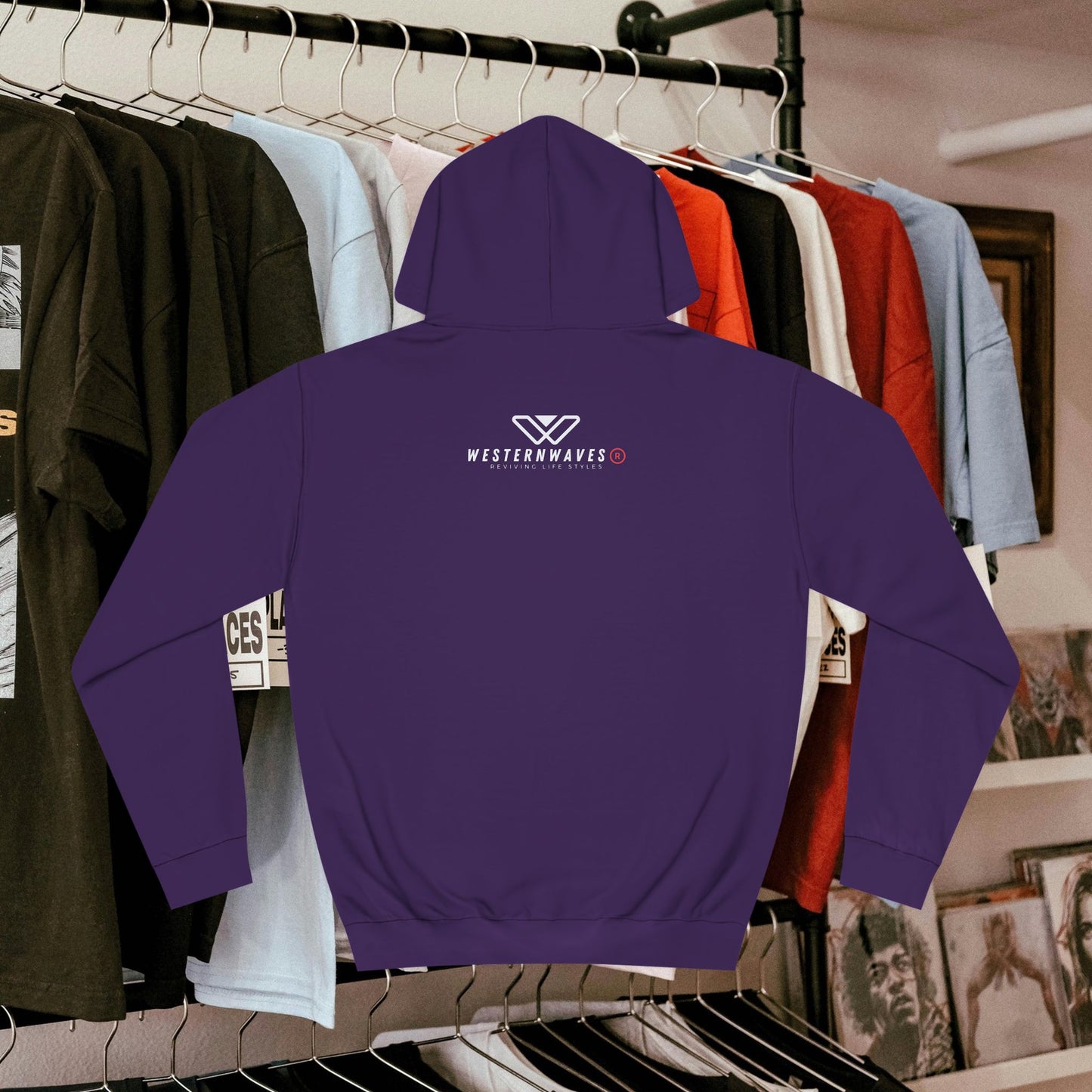 Unisex College Hoodie_ N3+ Series SCH PT2WW004_ Limited Edition Timeless Unisex Design by WesternWaves: