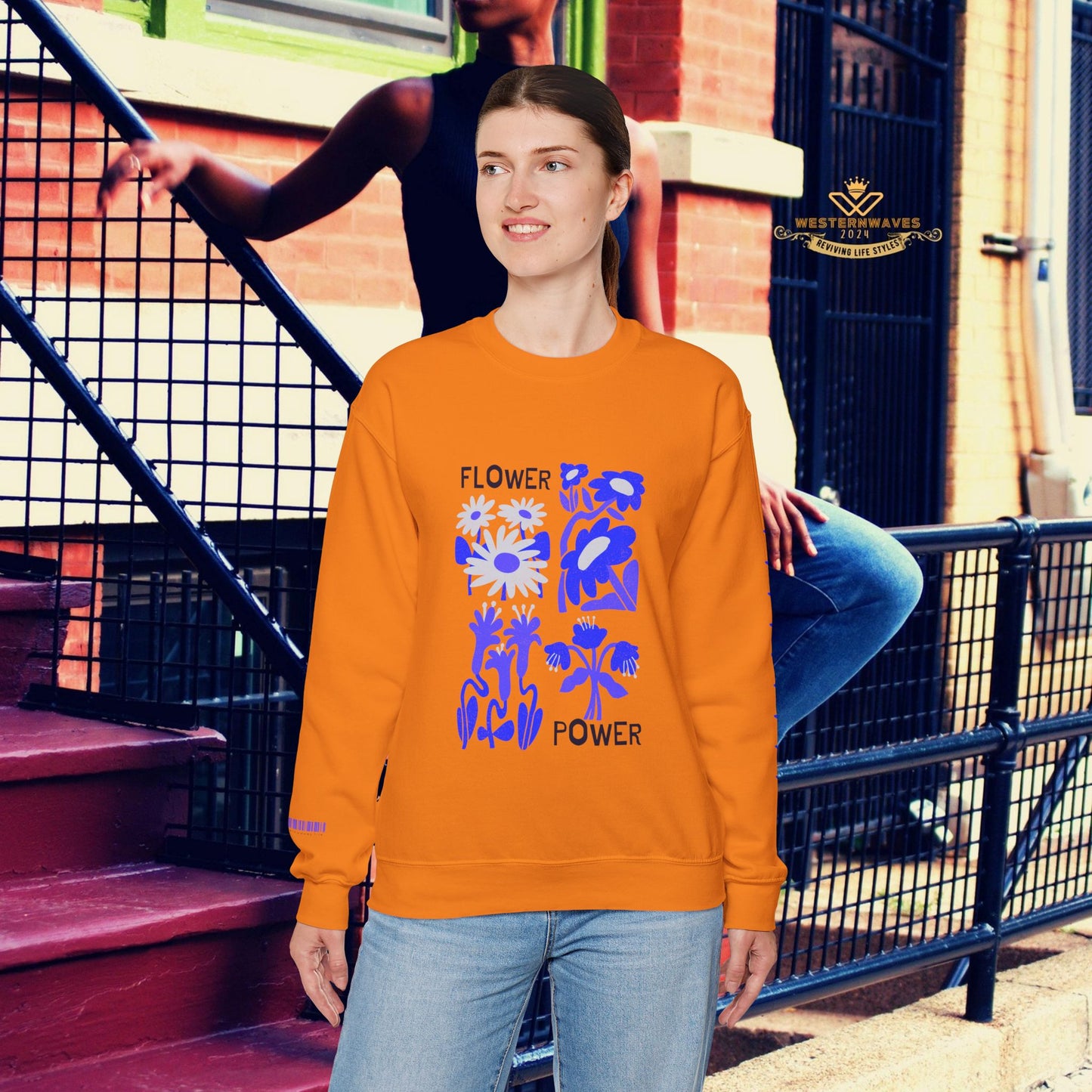 Unisex Heavy Blend™ Crewneck Sweatshirt_ N3+ Series UHBCSS PT2WW030_ Limited Edition Pure Luxury By WesternWaves: