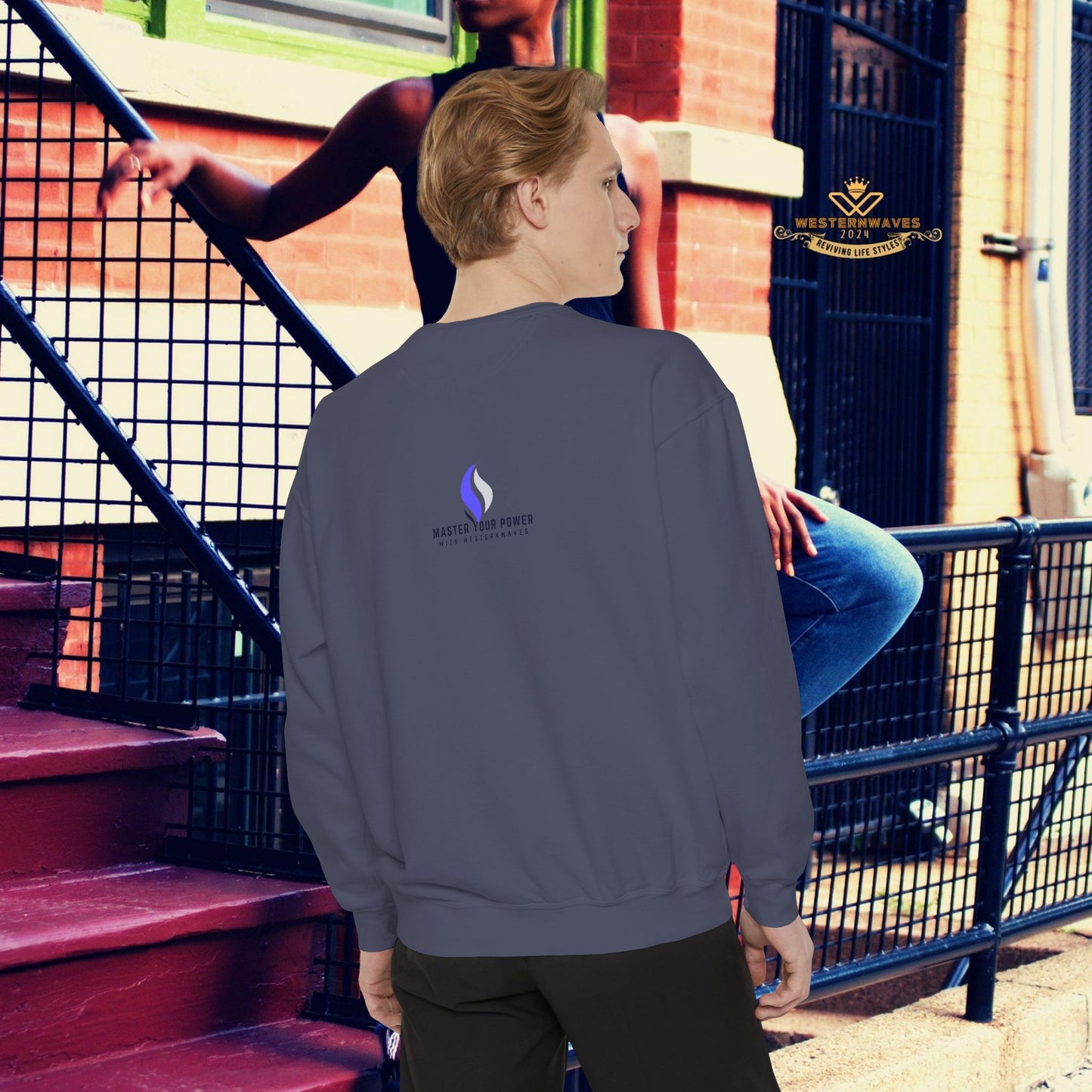 Unisex Garment-Dyed Sweatshirt_ N3+ Series UGDSS PT2WW002_ Limited Edition by WesternWaves_