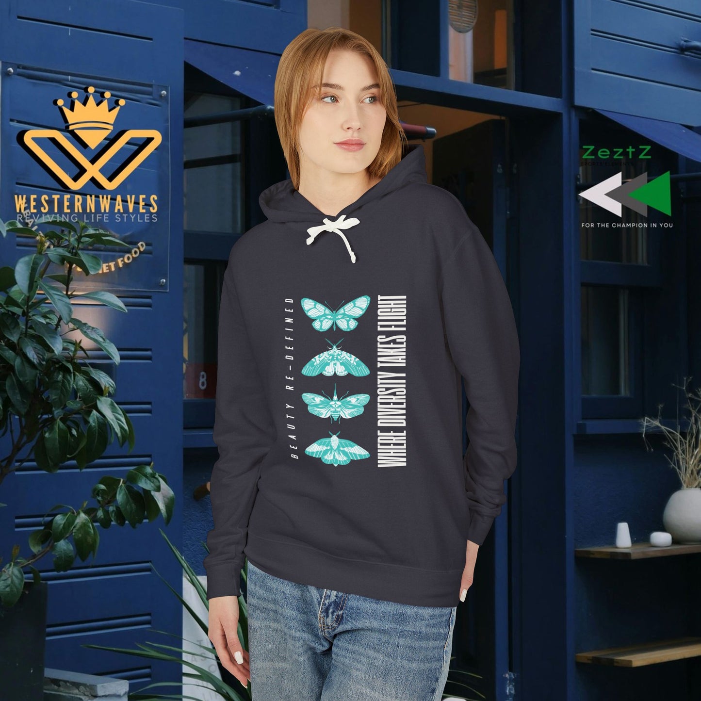Unisex Lightweight Hooded Sweatshirt – N2+ Series USLWHSS PT2WW011_ Limited Edition Crafted Comfort by WesternWaves:
