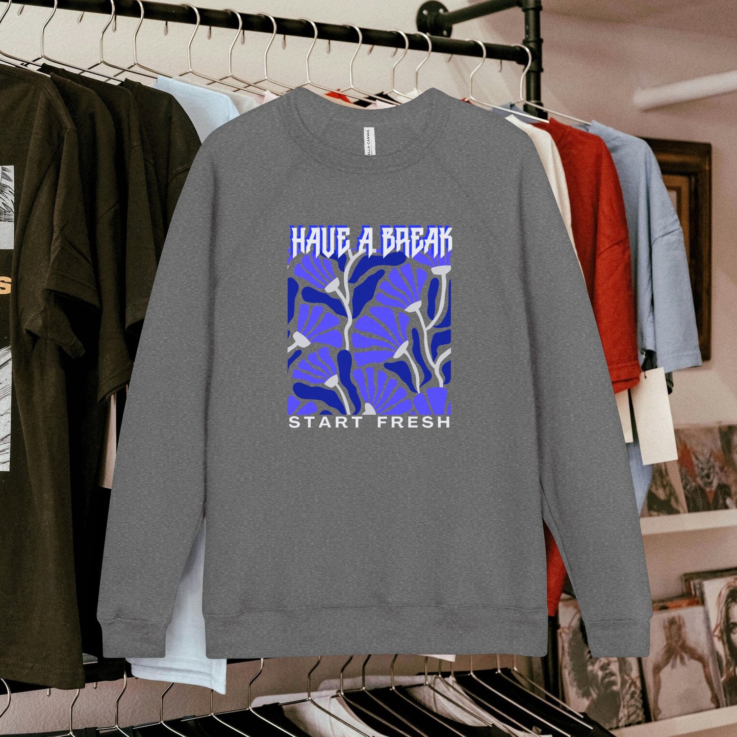 Unisex Sponge Fleece Raglan Sweatshirt_ Series UWD 062_ Limited Edition Cozy Fashion Streewear by WesternWaves:
