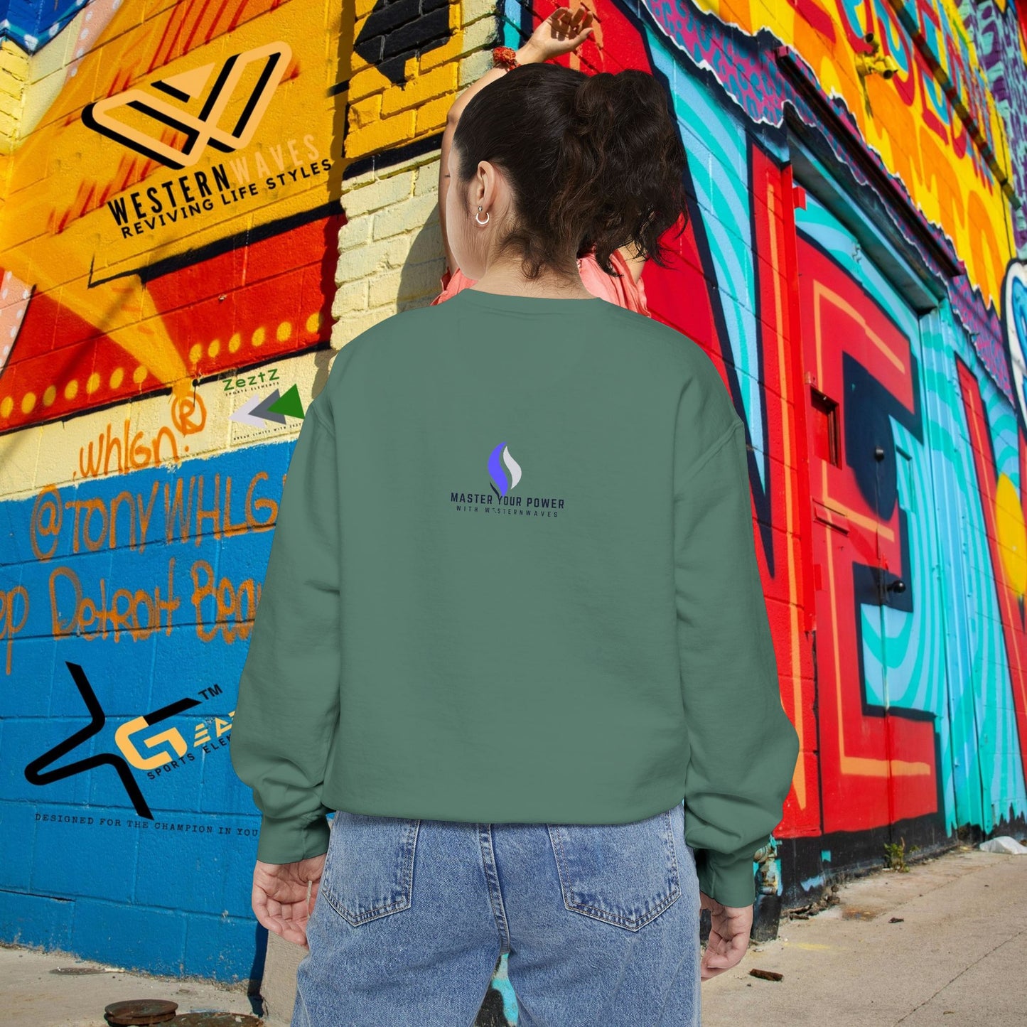 Unisex Garment-Dyed Sweatshirt_ N3+ Series UGDSS PT2WW002_ Limited Edition by WesternWaves_