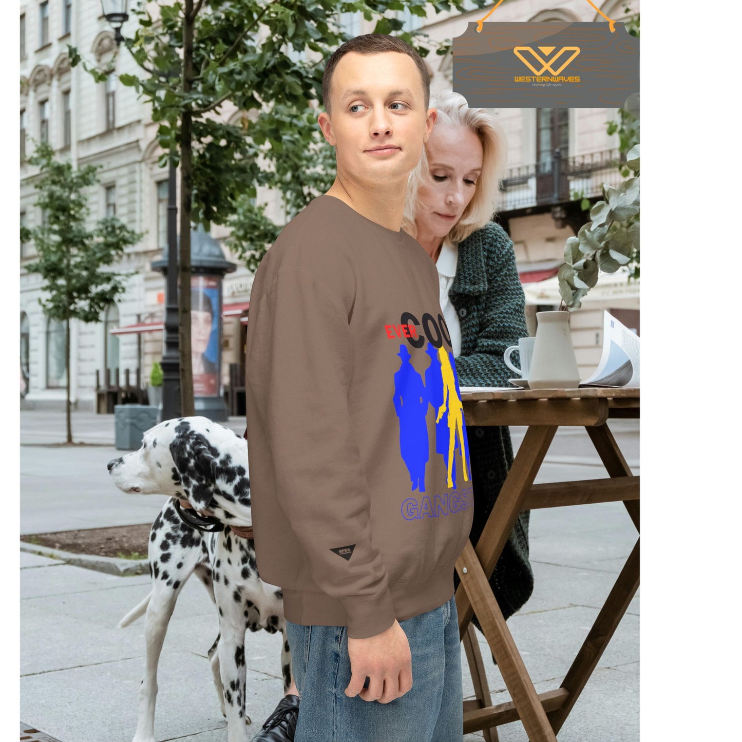 Unisex Lightweight Crewneck Sweatshirt_ N3+ Series ULWCSS PT2WW001_ Limited Edition by WesternWaves: