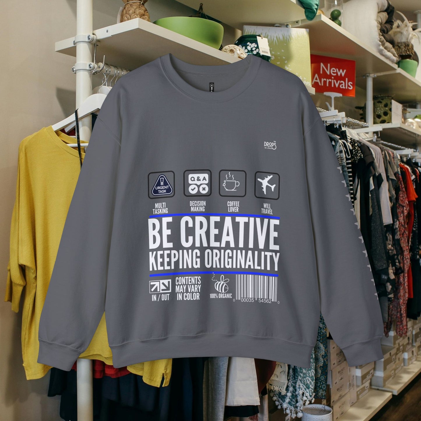 Unisex Heavy Blend™ Crewneck Sweatshirt_ N2 Sports Series UHBCSS PT2WW004_ Limited Edition 'DROPS' Brand Sweatshirt by WesternWaves: