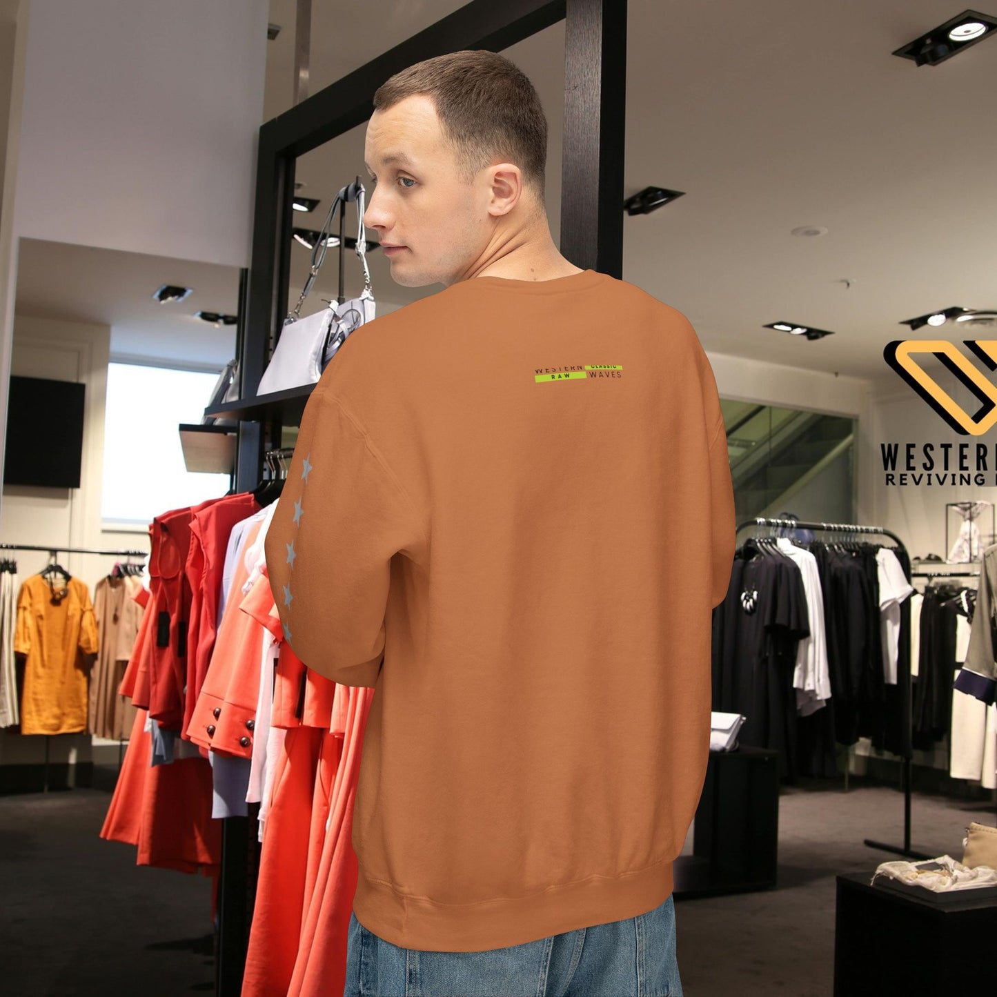 Unisex Lightweight Crewneck Sweatshirt_ N3+ Series ULWCSS PT2WW012_ Limited Edition Unparalleled Quality by WesternWaves: