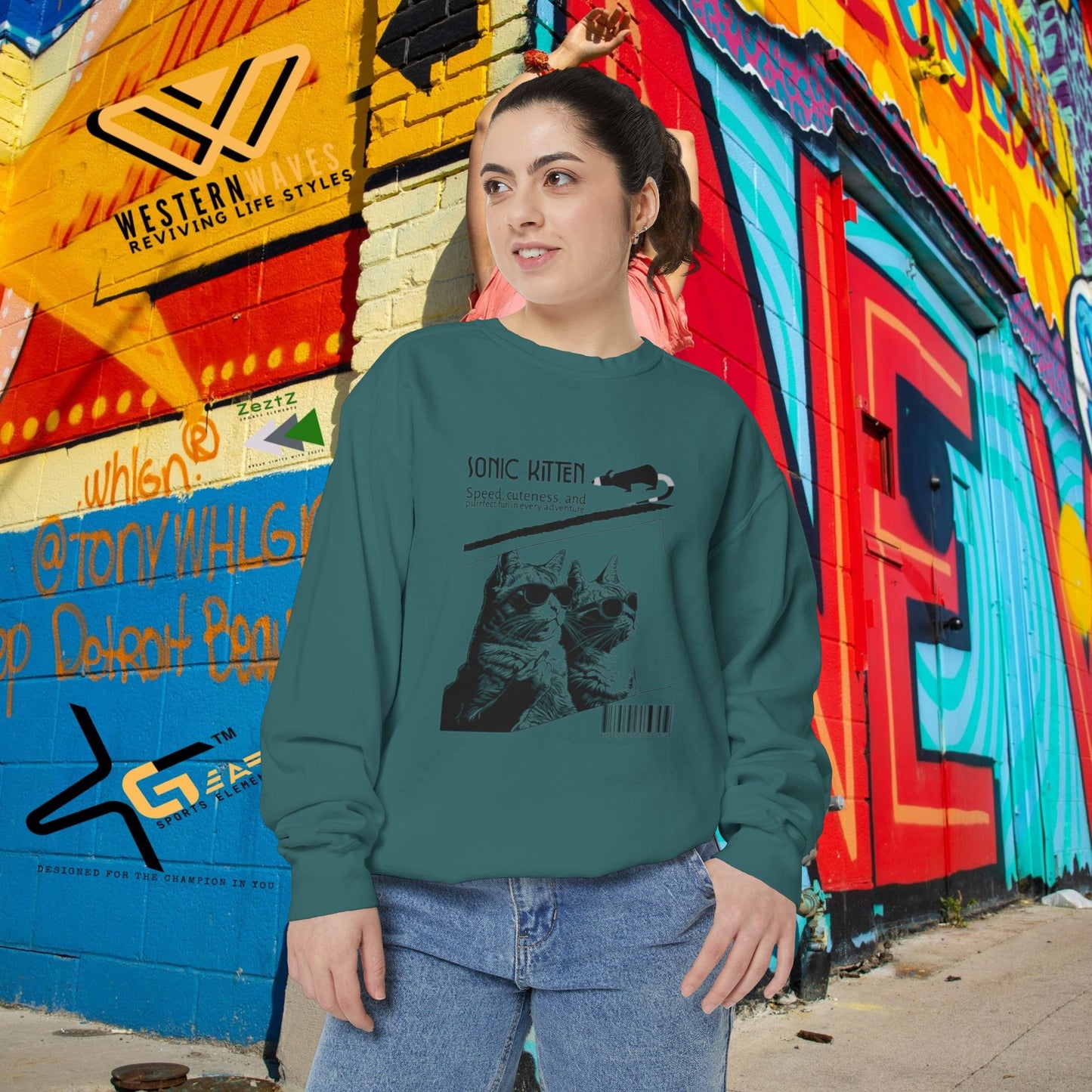 Unisex Garment-Dyed Sweatshirt_ N3+ Series SPW UGDSS PT2WW003_WesternWaves Limited Edition