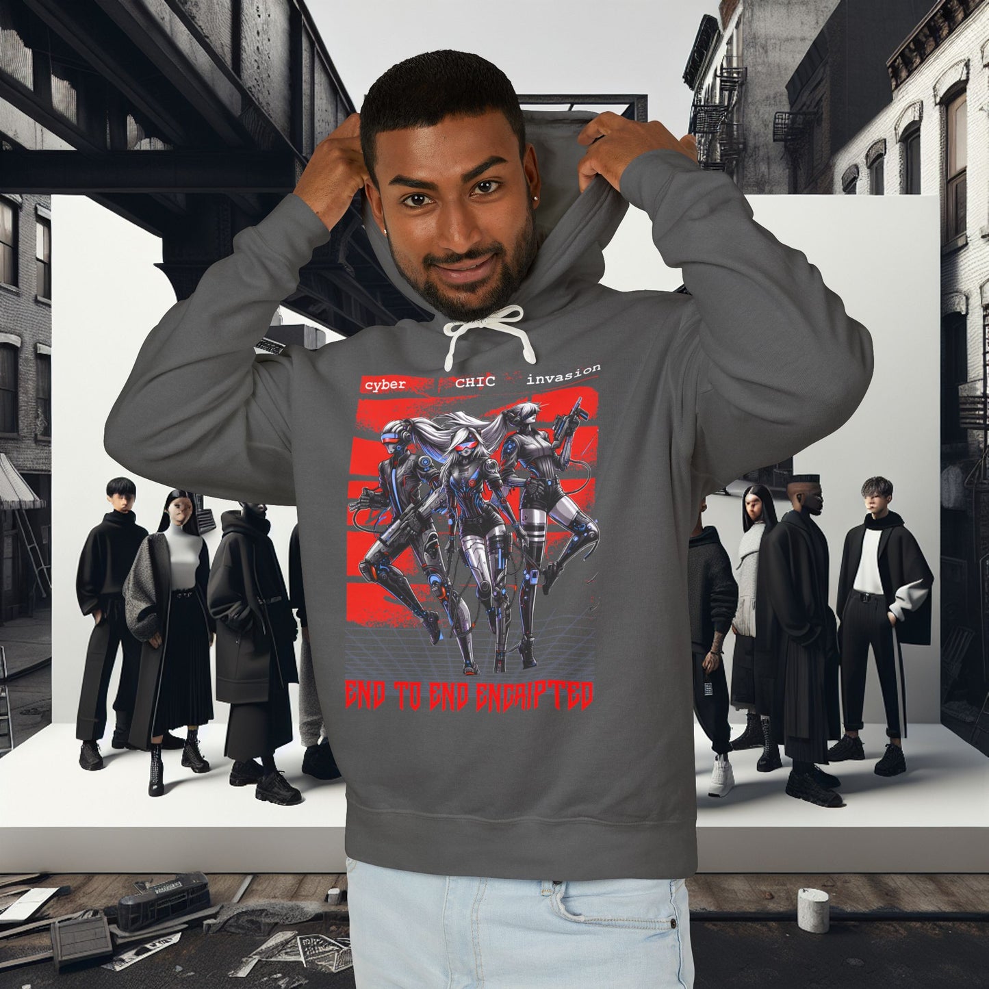 Unisex Lightweight Hooded Sweatshirt_ Series UWD 051_ Limited Edition Raw Streetwear by WesternWaves: