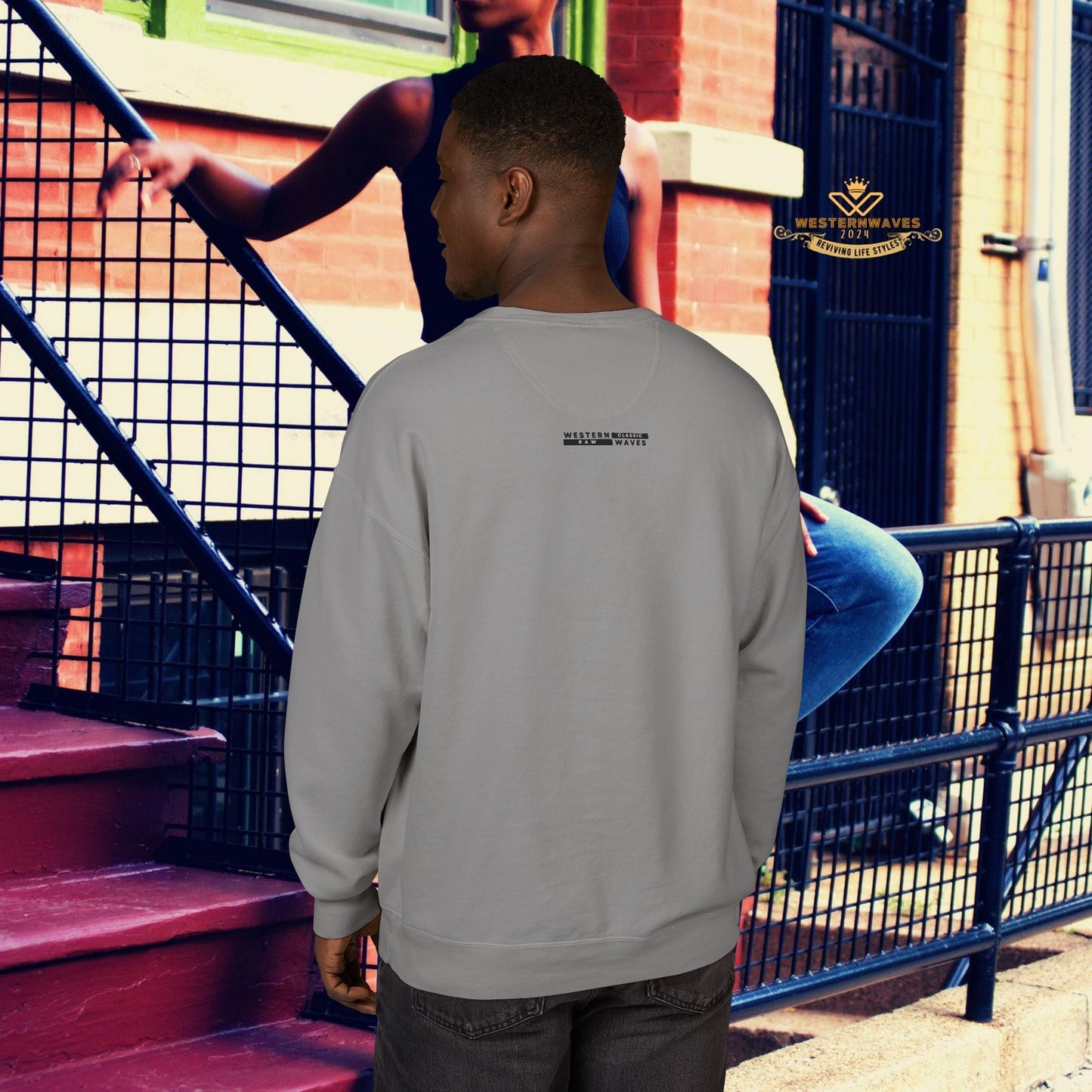 Unisex ComfortWash® Garment Dyed Crewneck Sweatshirt_ N7* Series USCGDCNSS PT2WW001_ Limited Edition Comfort & Retro Flair by WesternWaves: