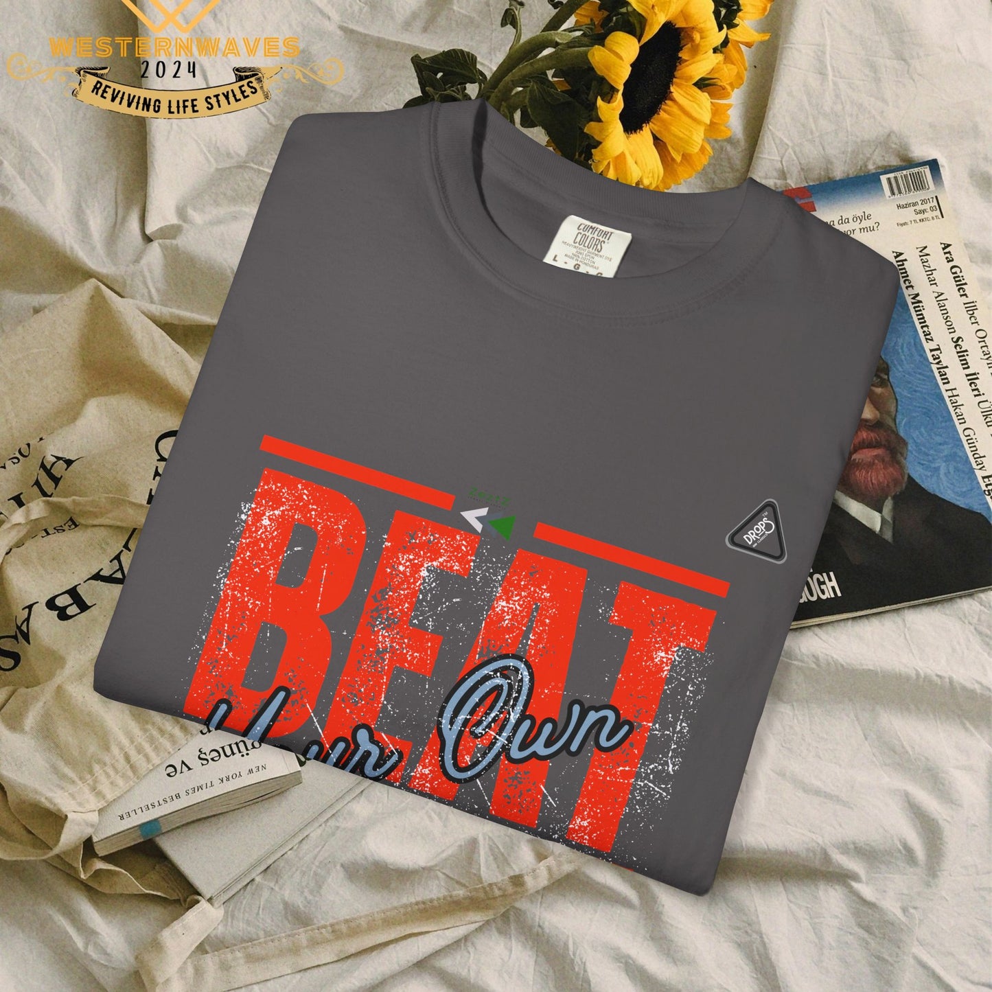 Unisex Garment-Dyed T-shirt_ N2 Series USGDTS PT2WW002_ Comfort Colors 1717_ WesternWaves Limited Edition: