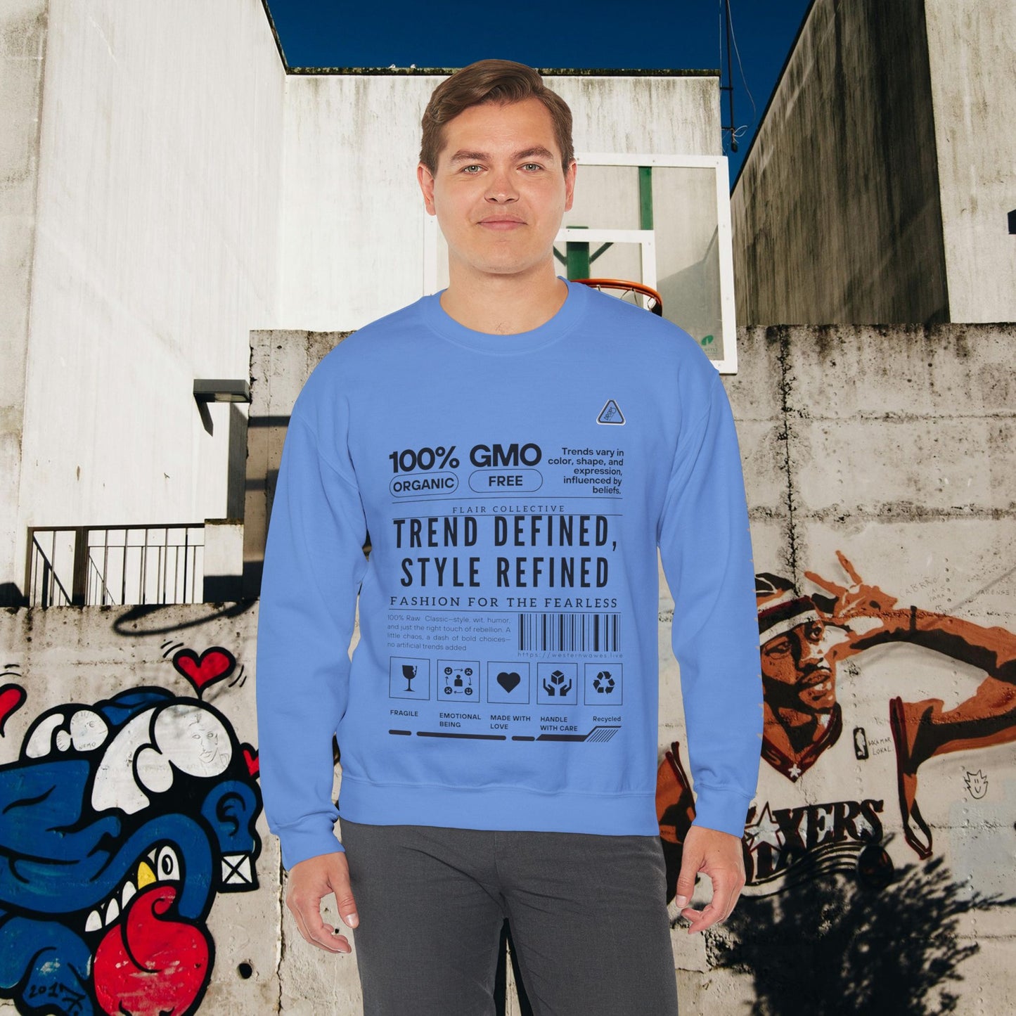 Unisex Heavy Blend™ Crewneck Sweatshirt_ N2 Series SPW UHBCSS PT2WW003_ Limited Edition 'DROPS' Brand Raw Classics by WesternWaves: