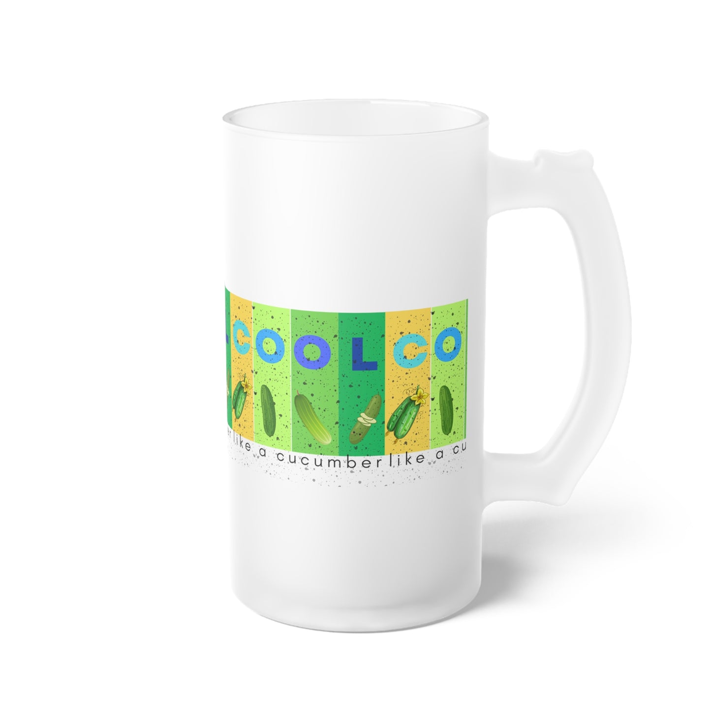 Frosted Glass Beer Mug - Stylish Sipping Essential_ N3+ Series FGBM PT2WW017_ Limited Edition by WesternWaves: