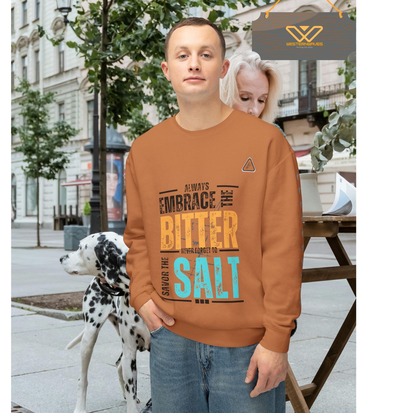 Unisex Lightweight Crewneck Sweatshirt_ N2 Series ULWCSS PT2WW005_Limited Edition Unparalleled Quality by WesternWaves: