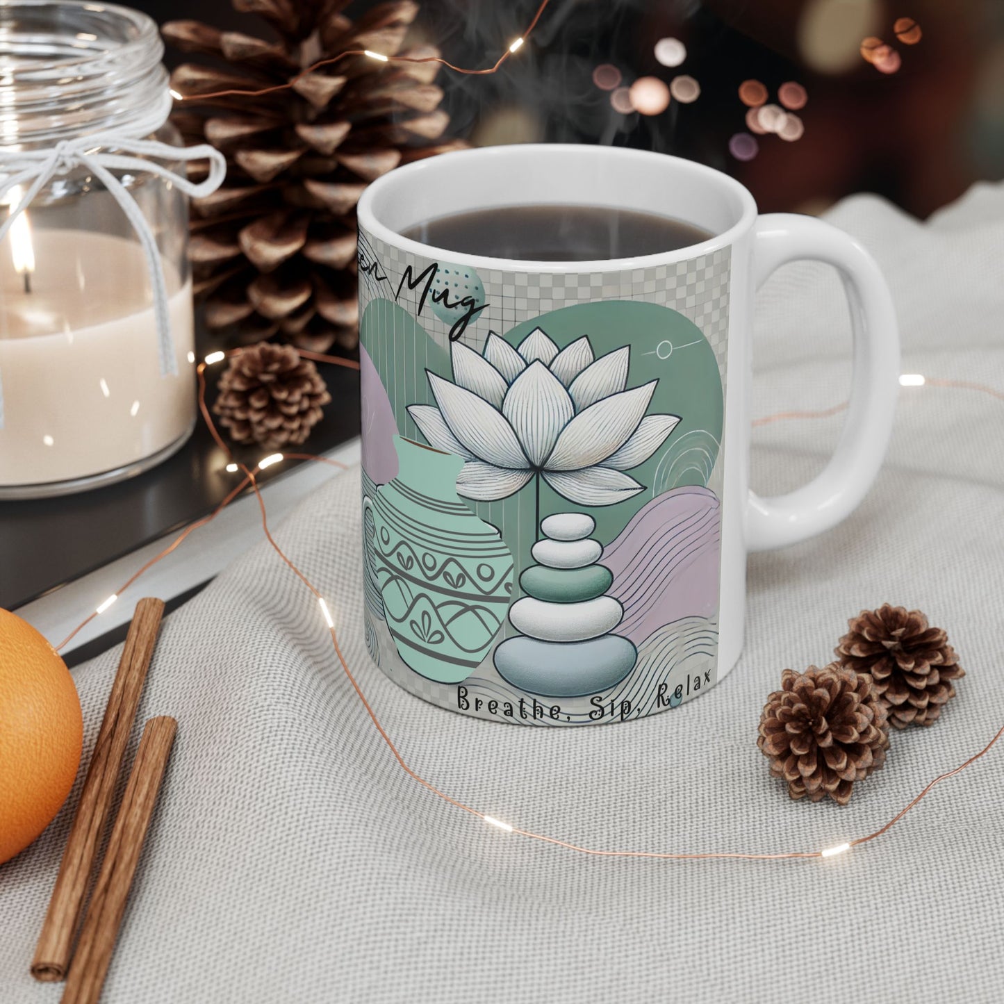Ceramic Mug, (11oz, 15oz)_ N3+ Series CM10OZ&15OZ PT2WW002_ Limited Edition by WesternWaves:
