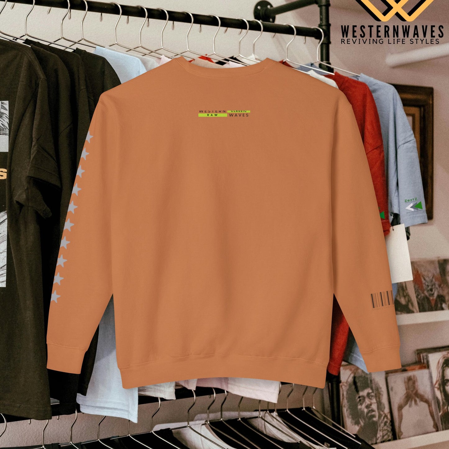 Unisex Lightweight Crewneck Sweatshirt_ N3+ Series ULWCSS PT2WW012_ Limited Edition Unparalleled Quality by WesternWaves: