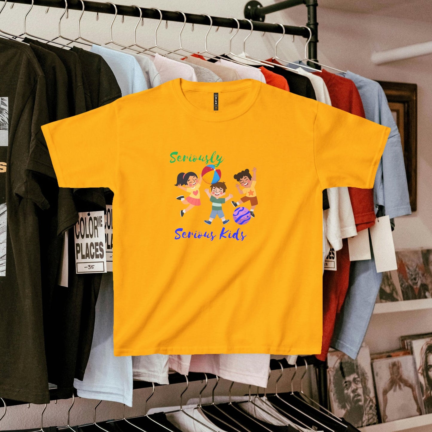 Kids Heavy Cotton™ Tee_ N3+ Series KHCT PT2WW001_ Limited Edition Durable Comfort for Every Adventure by WesternWaves: