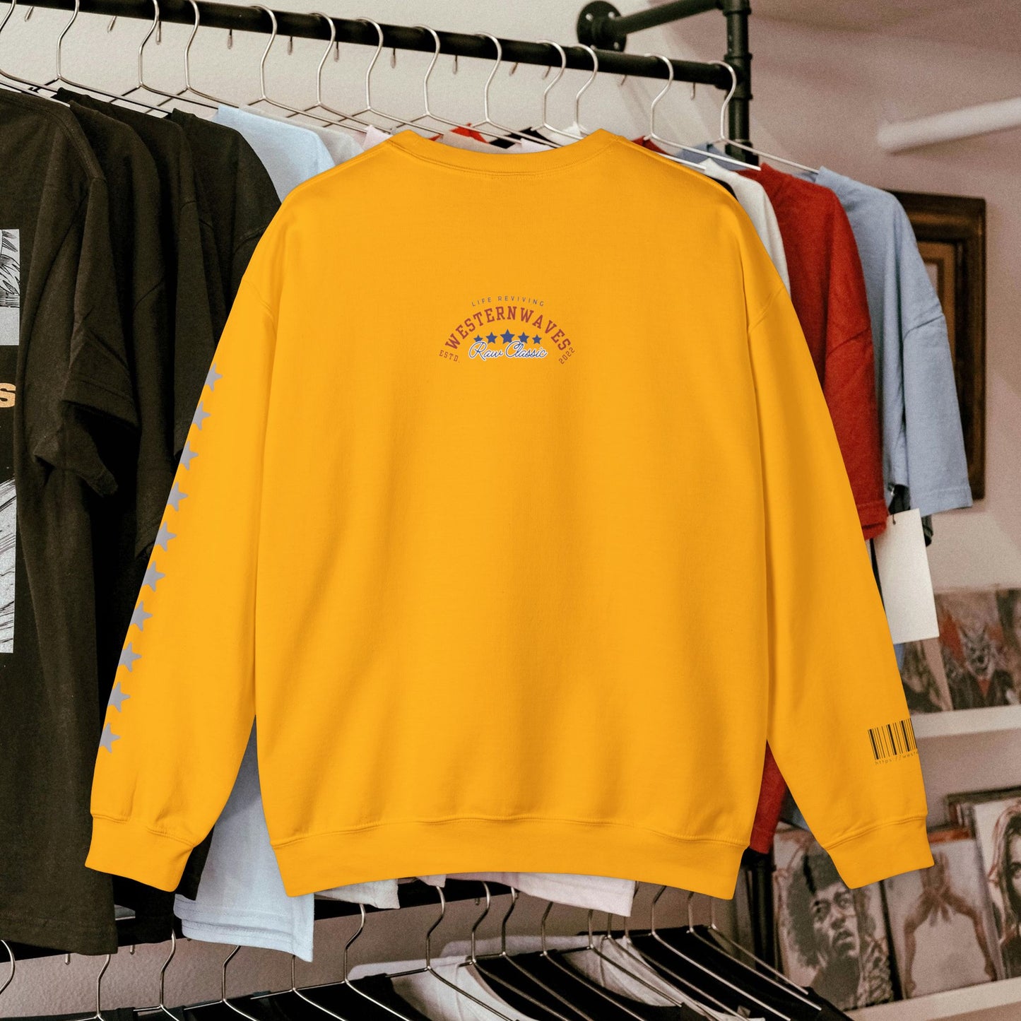 Unisex Heavy Blend™ Crewneck Sweatshirt_ N2+ Series UHBCSS PT2WW003_ Limited Edition Pure Luxury by WesternWaves: