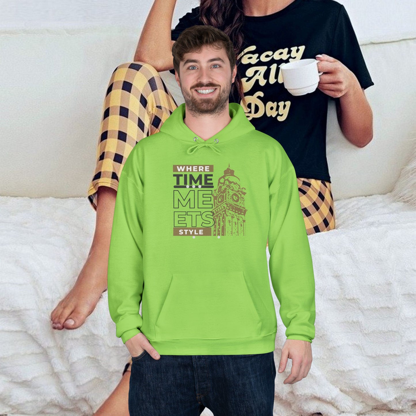 Unisex EcoSmart® Pullover Hoodie Sweatshirt_ N3+ Series USESPOHSS PT2WW001_ Limited Edition Perfect Blend of Comfort, Style, & Sustainability by WesternWaves:
