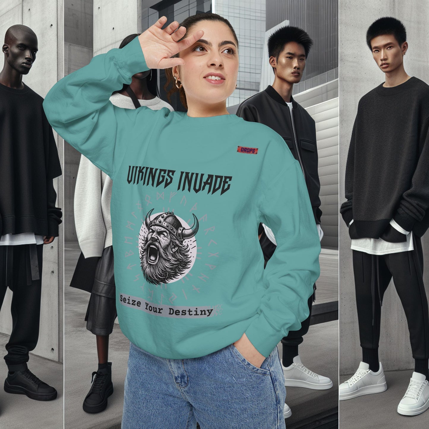 Unisex Garment-dyed Sweatshirt_ Series UWD 063_ Limited Edition Cozy Apparel for Adventurers by WesternWaves:
