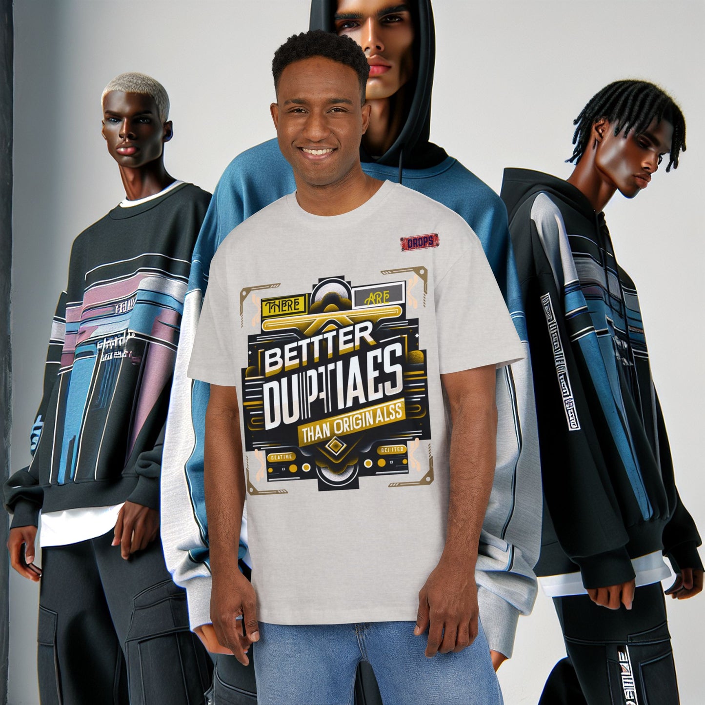 Unisex Heavy Oversize Tee_ N8+ Series USHOSTEE_ PT2WW002_ Limited Edition Urban Fashion Tee by WesternWaves: