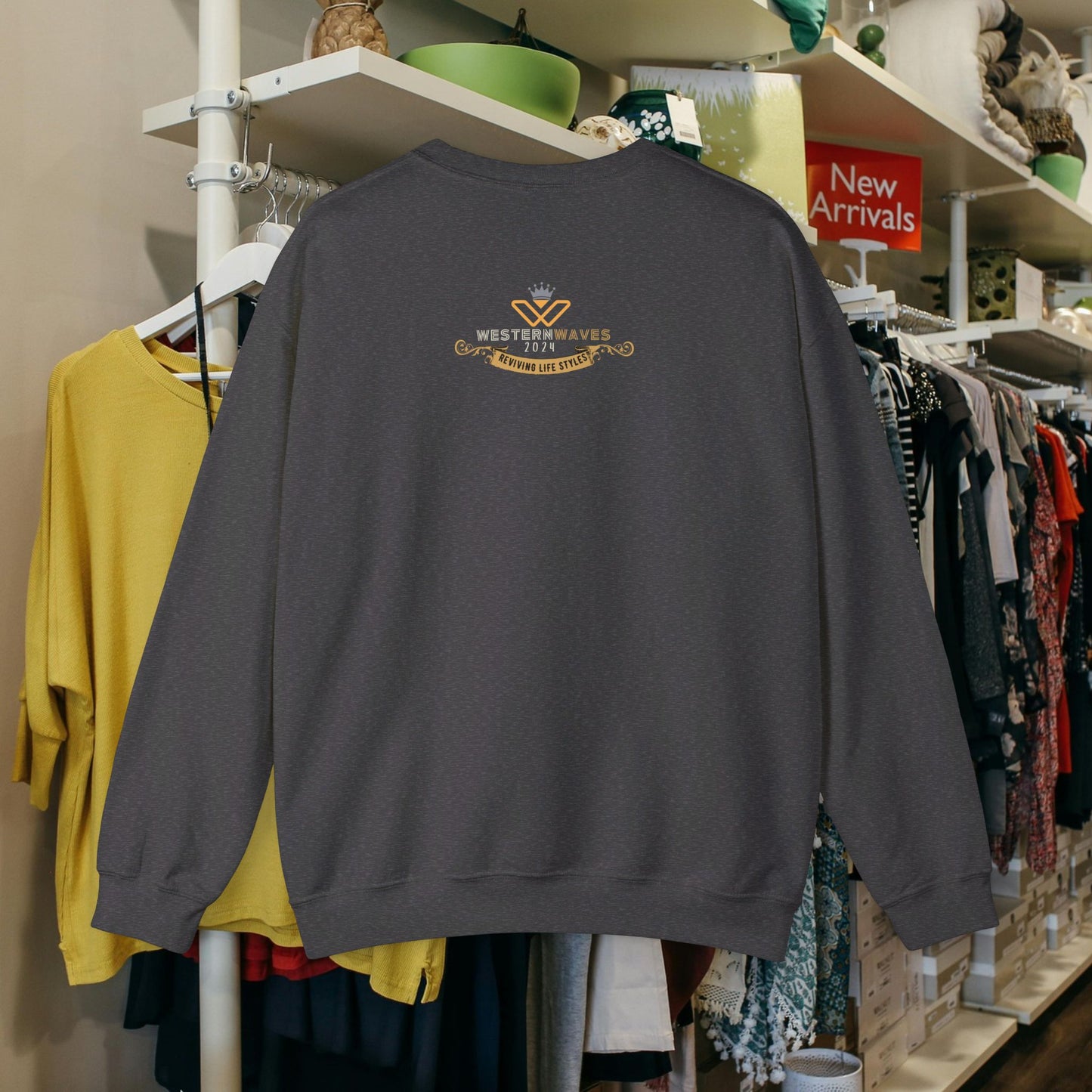 Unisex Heavy Blend™ Crewneck Sweatshirt_ N2+ Series UHBCSS PT2WW024_ Limited Edition Pure Luxury for Every Occasion by WesternWaves: