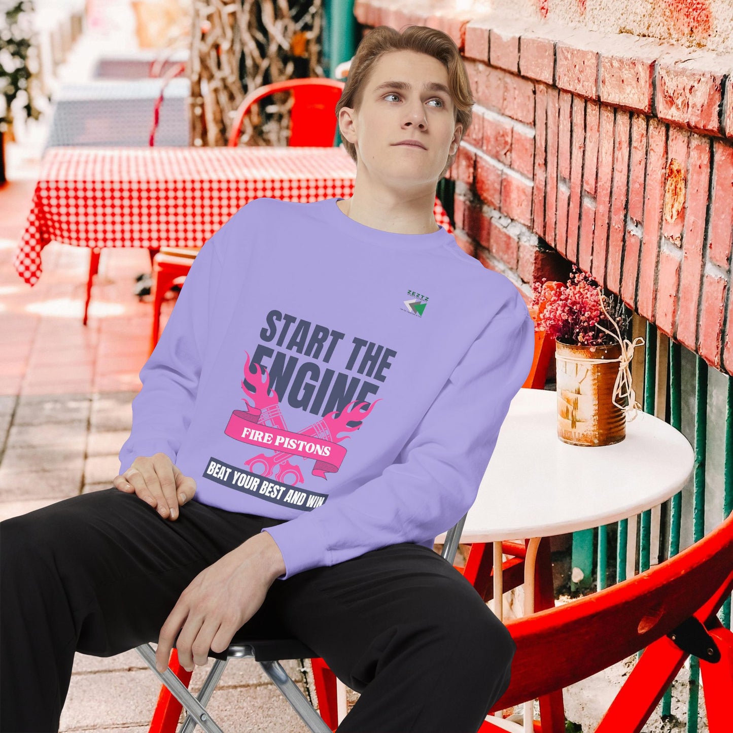 Unisex Garment-Dyed Sweatshirt_ N2 Series USGDSS PT2WW002_ Limited Edition Masterpiece of ‘ZeztZ’ Sports Brand _ Luxury & Casual Comfort by WesternWaves: